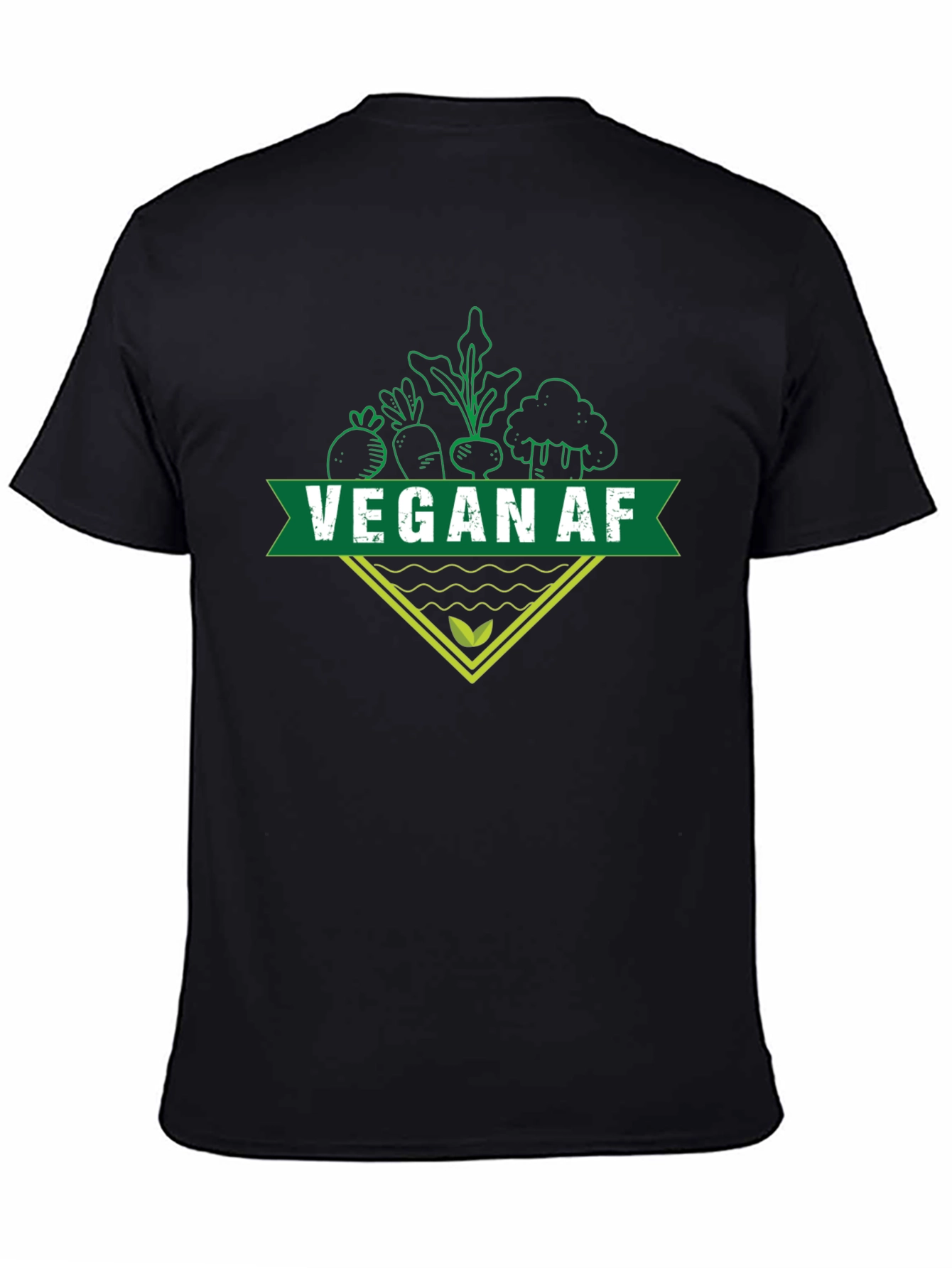 Vegan AF T-Shirt - Black Graphic Print