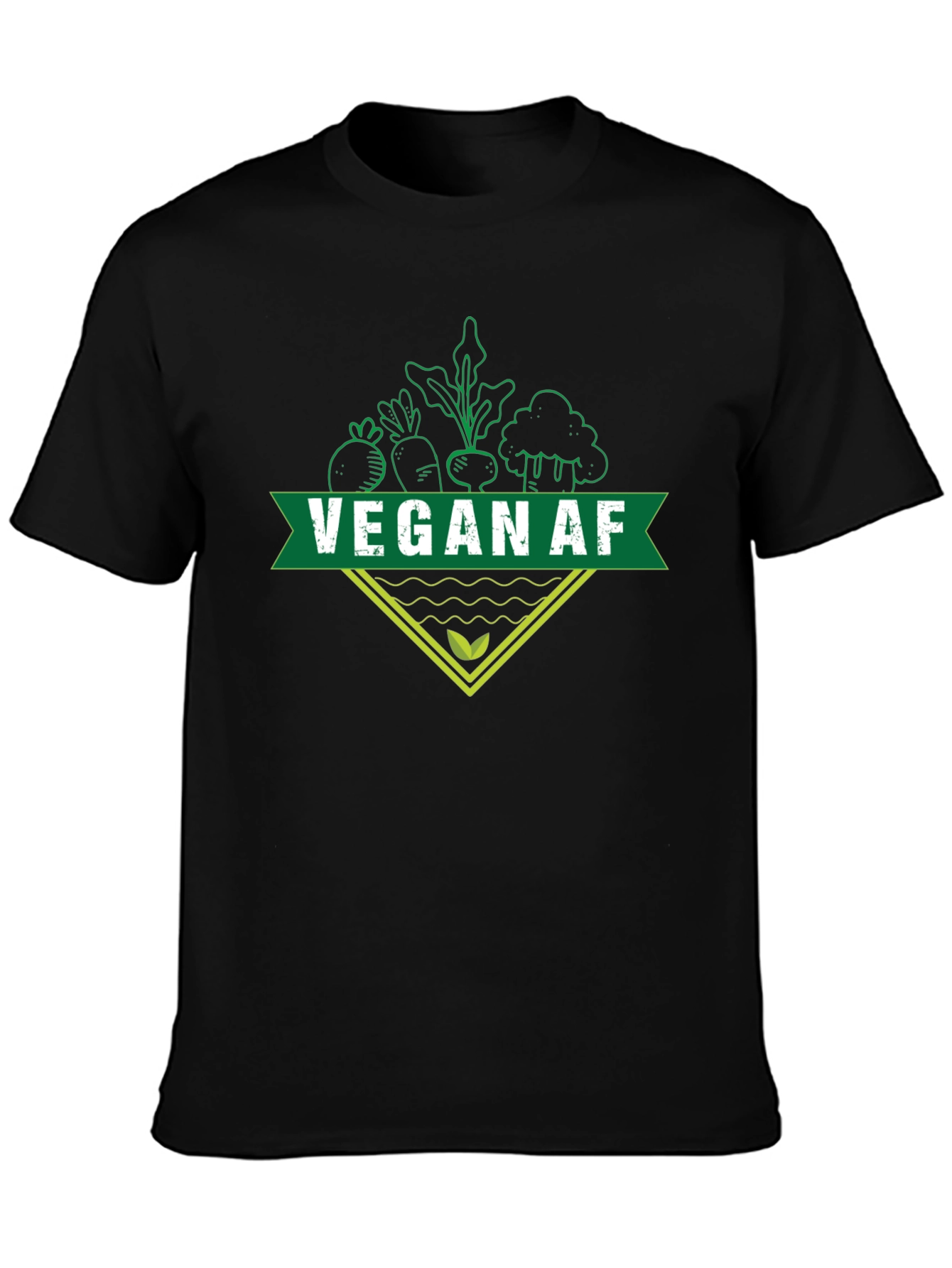 Vegan AF T-Shirt - Black Graphic Print