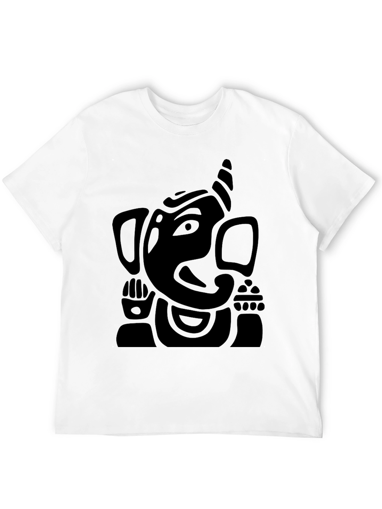 Ganesh Graphic Tee - Black Cotton Comfort