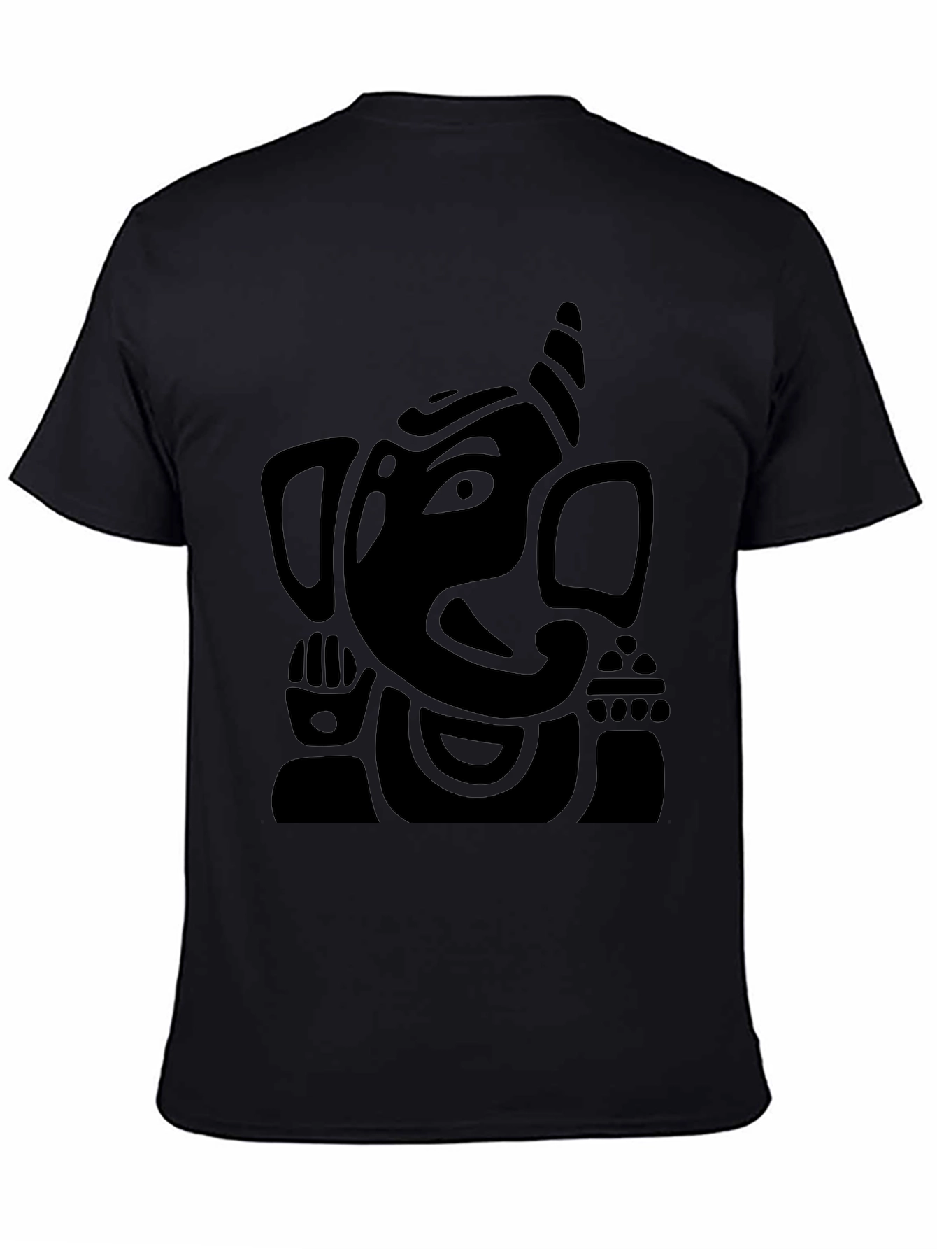 Ganesh Graphic Tee - Black Cotton Comfort