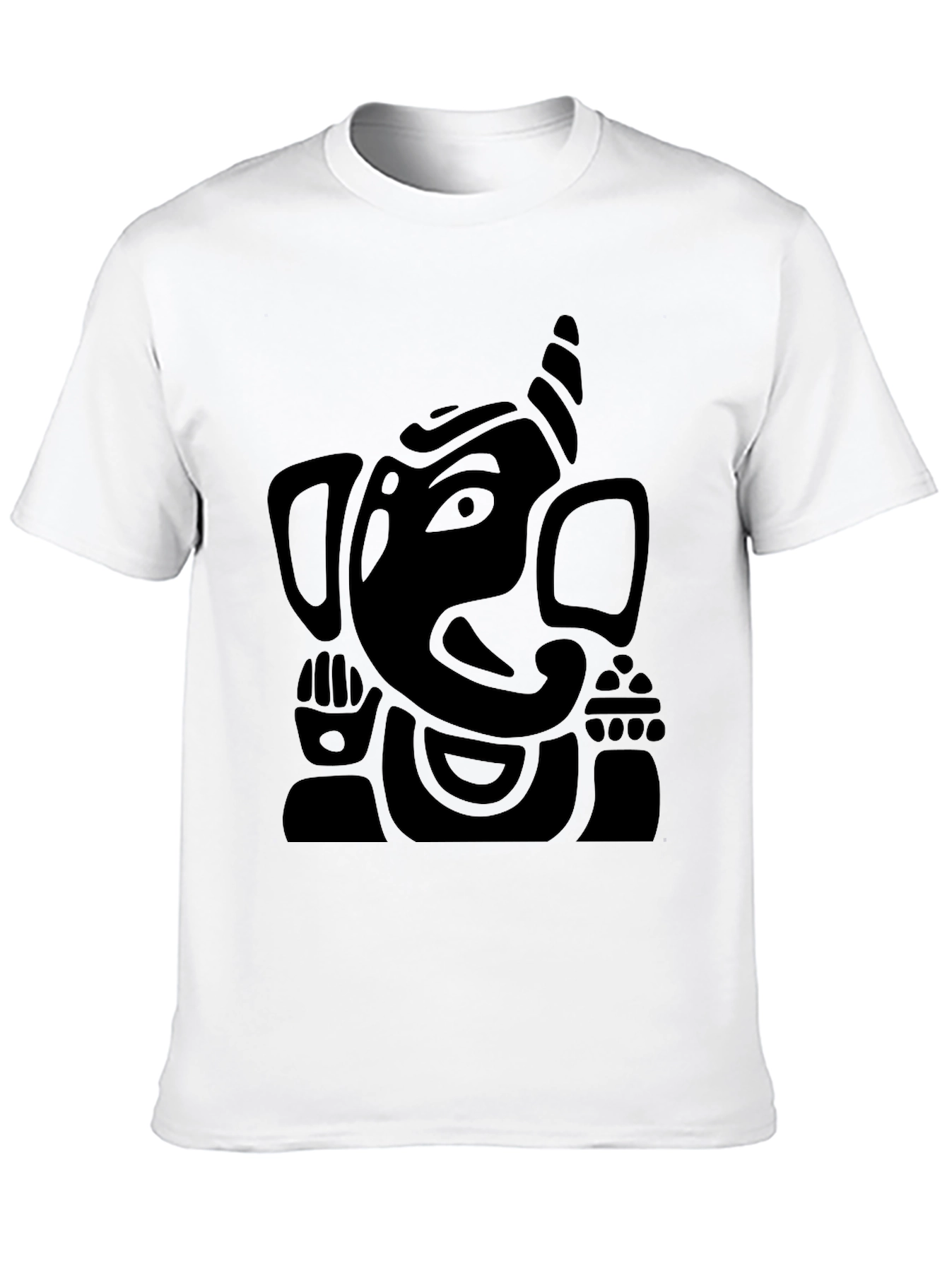 Ganesh Graphic Tee - Black Cotton Comfort