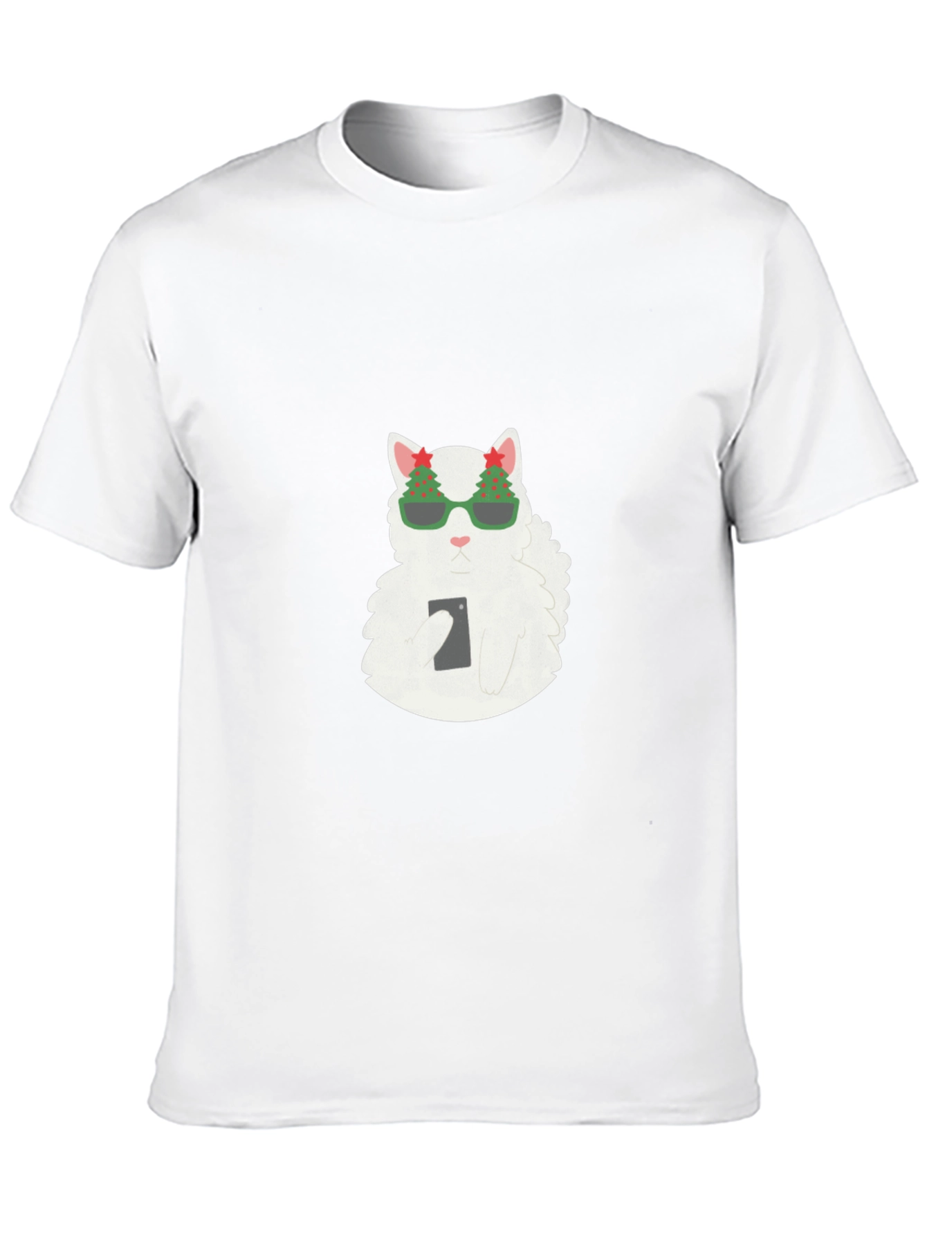 Cool Cat Christmas T-Shirt - Holiday Style