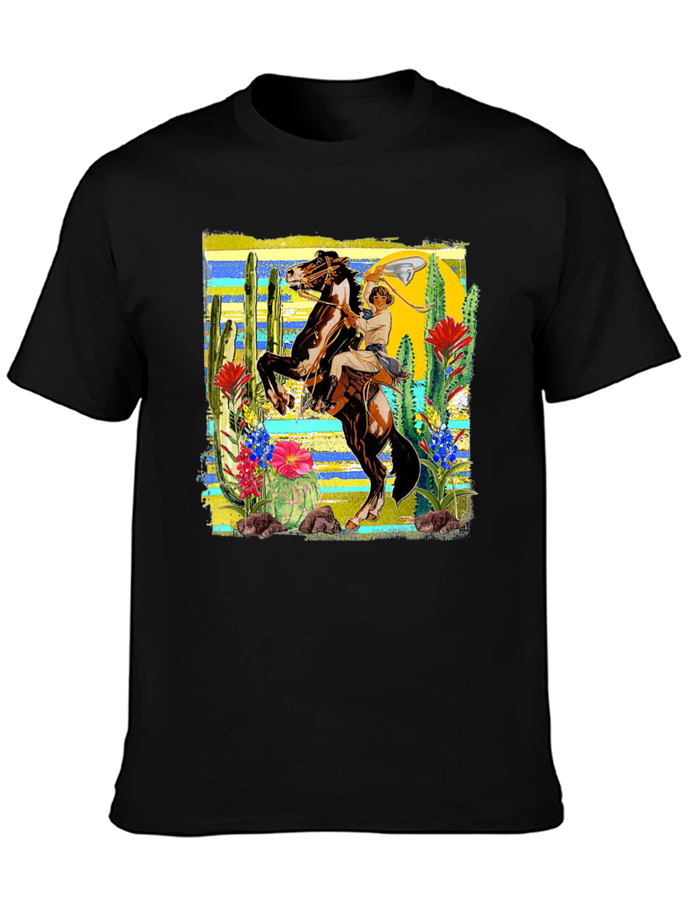 Cowboy Riding Horse T-Shirt