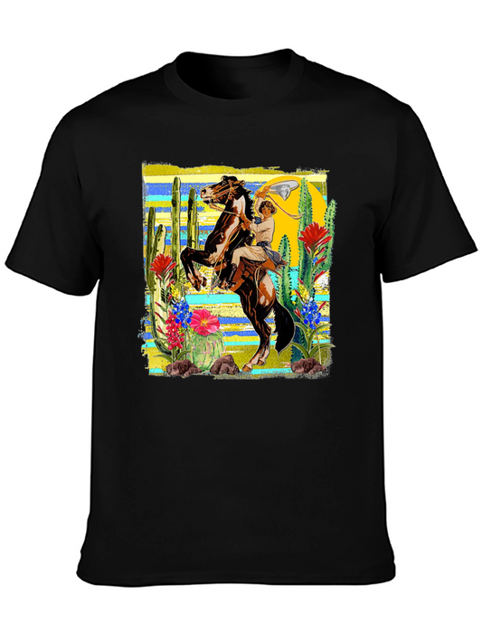 Cowboy Riding Horse T-Shirt
