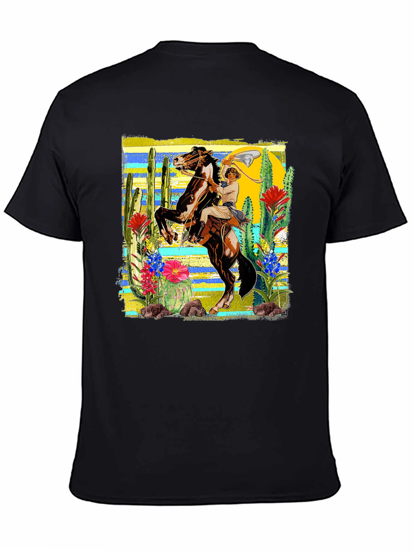 Cowboy Riding Horse T-Shirt