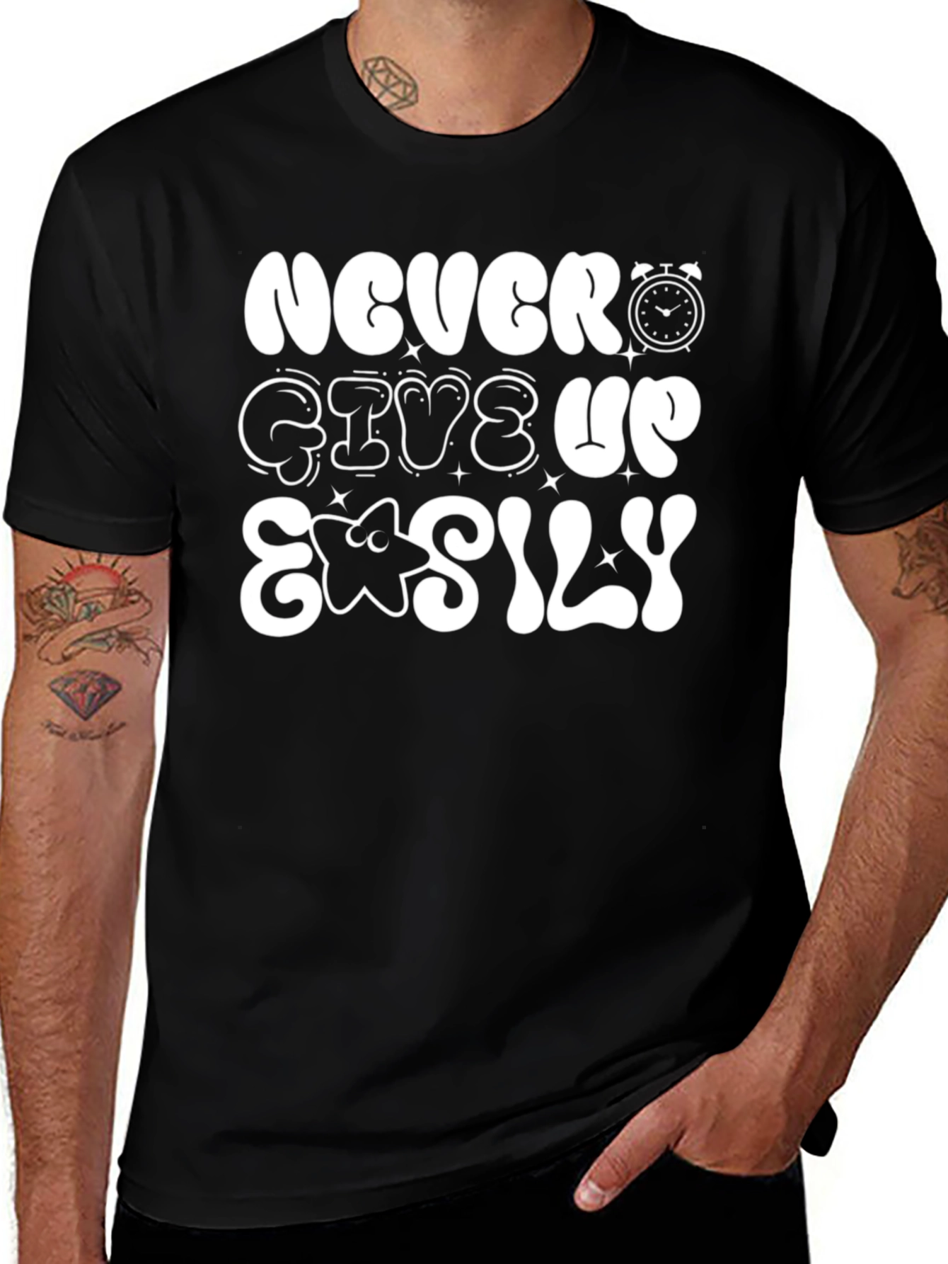 Never Give Up Easily Graphic T-Shirt