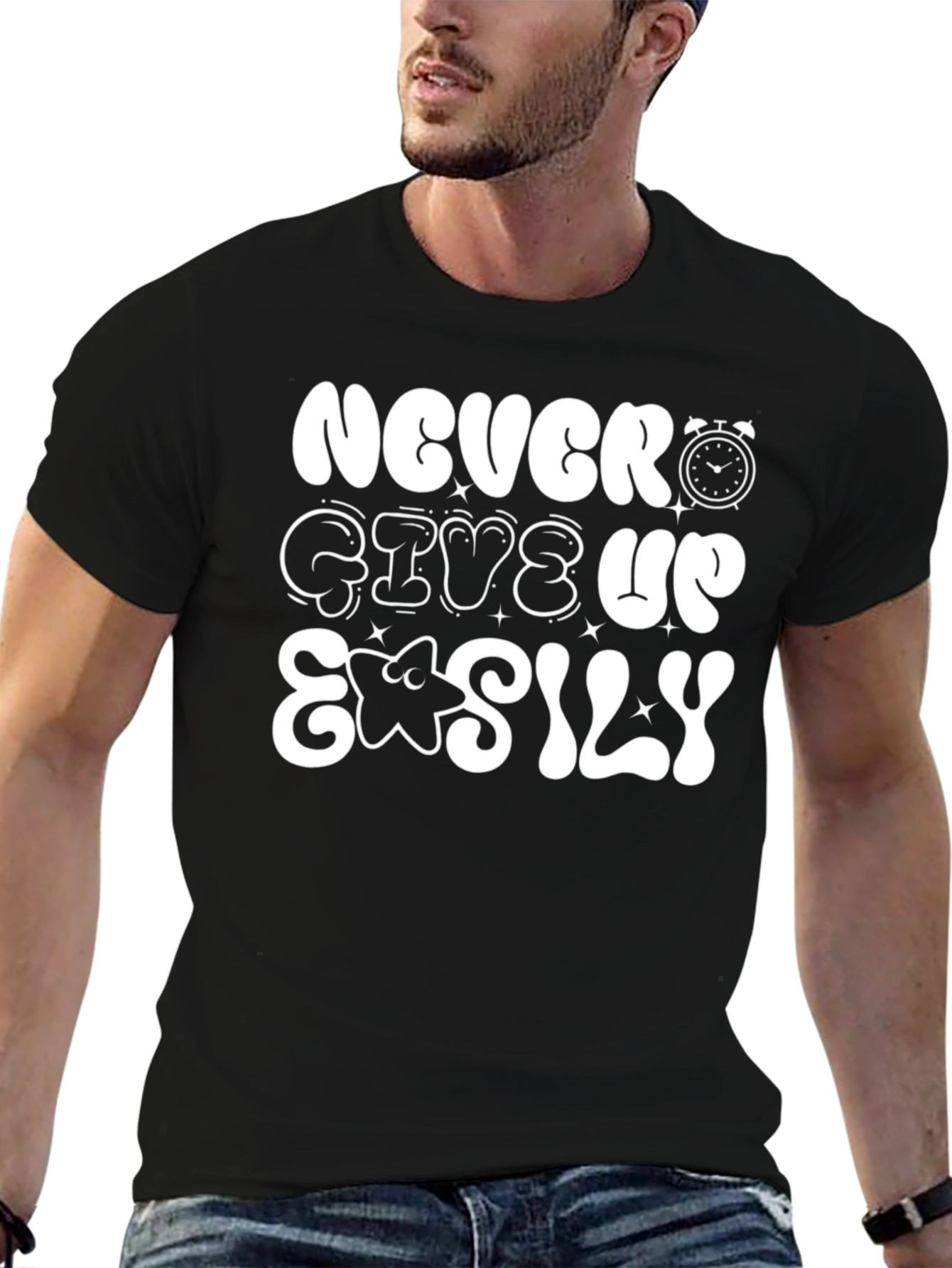 Never Give Up Easily Graphic T-Shirt
