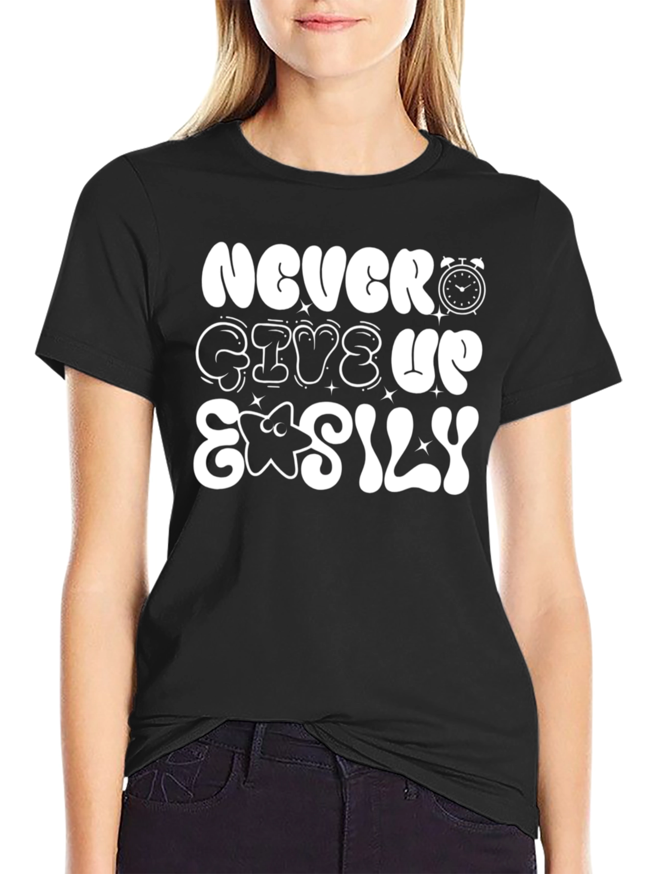 Never Give Up Easily Graphic T-Shirt