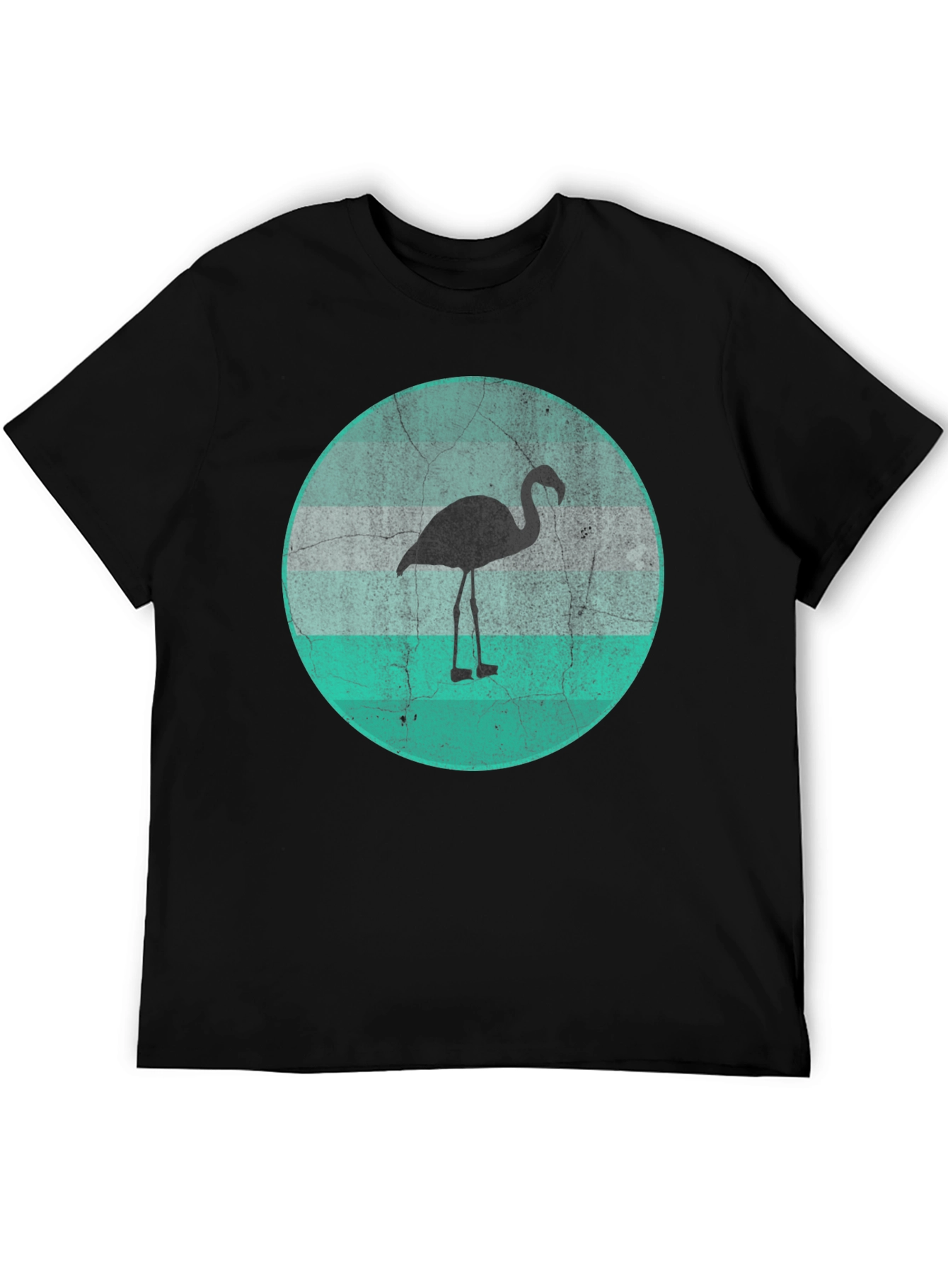 Flamingo Graphic Tee - Black Cotton Blend