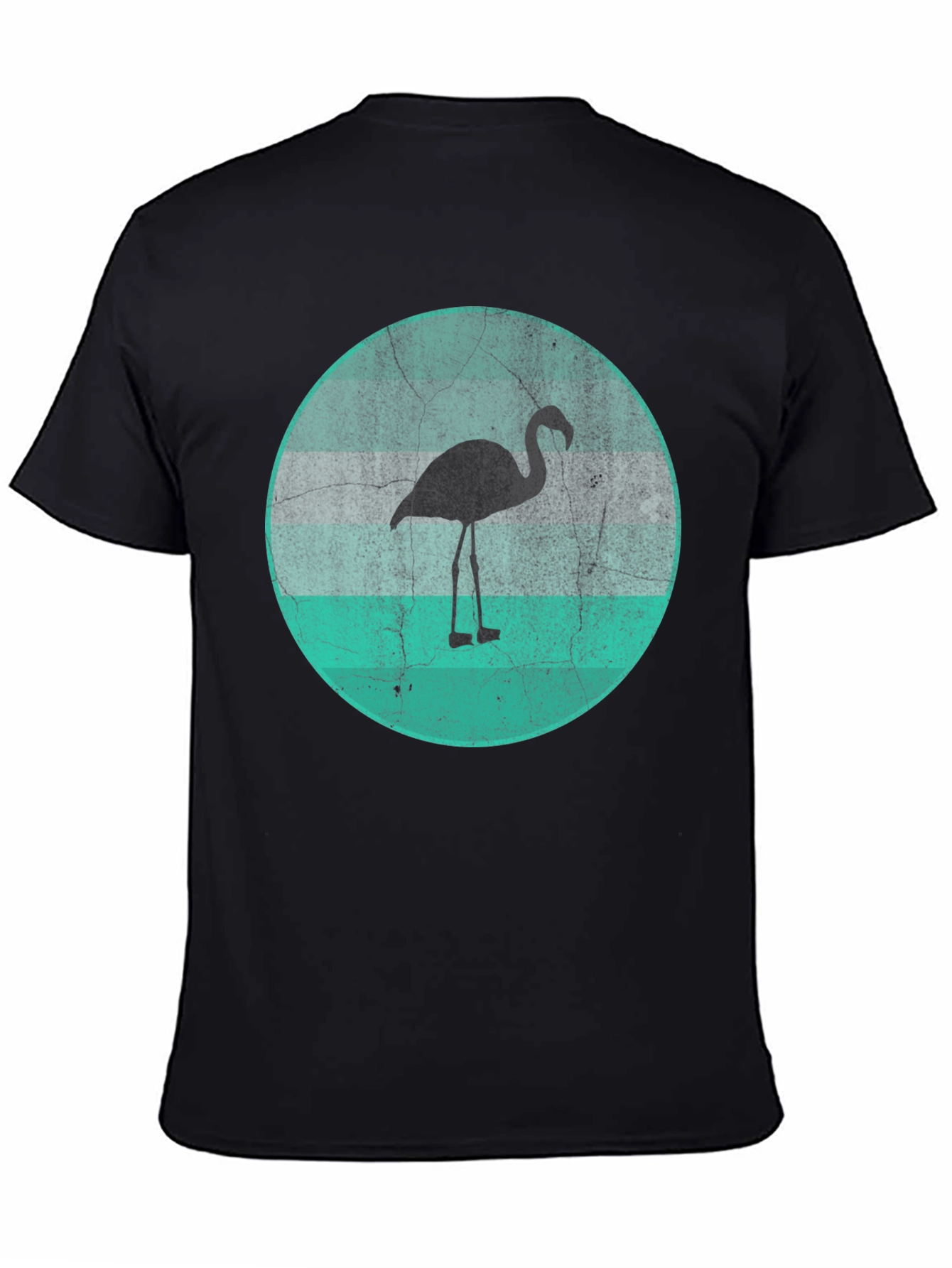 Flamingo Graphic Tee - Black Cotton Blend