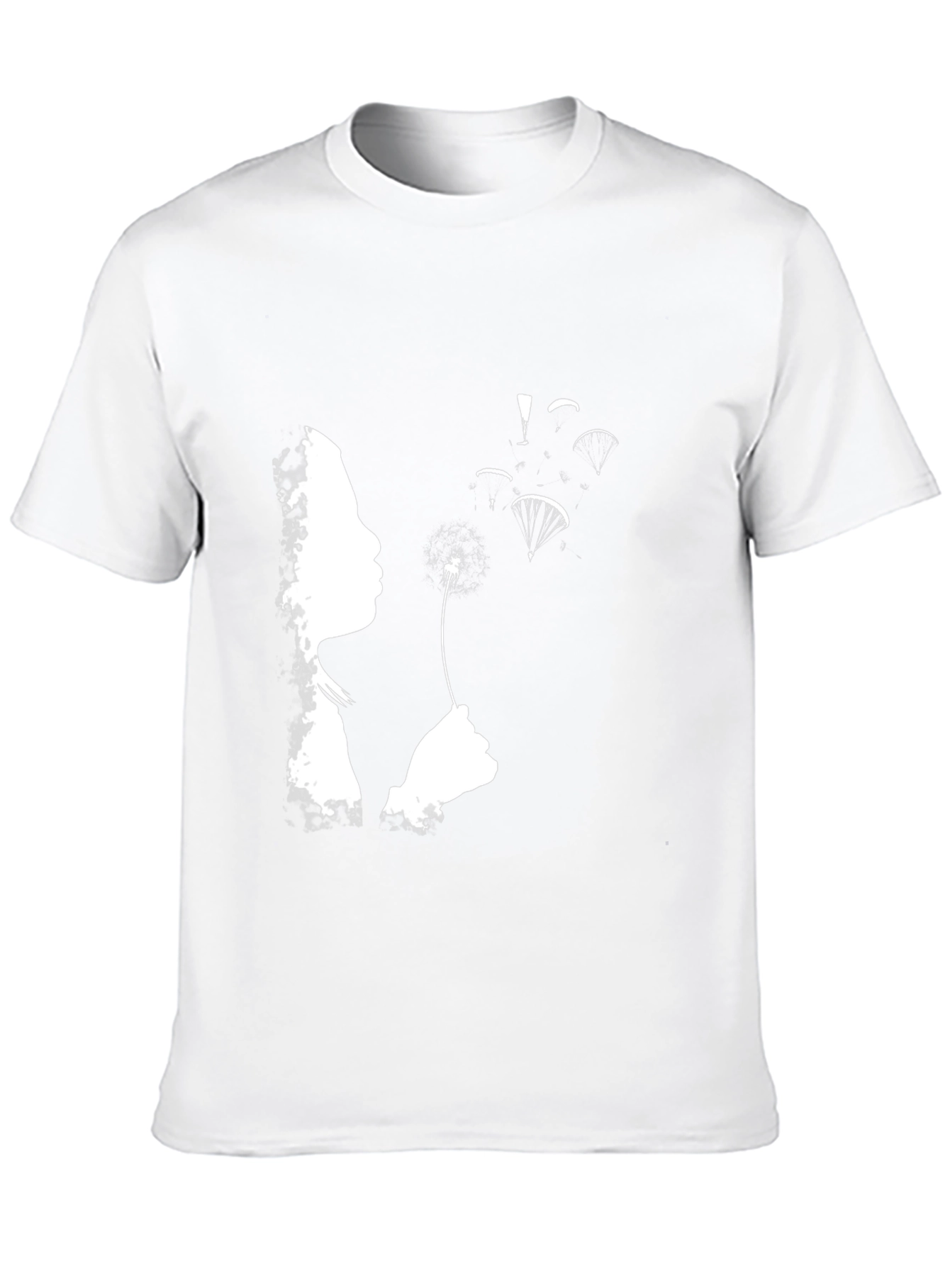 Dandelion Dreams Graphic Tee - Black Cotton T-Shirt