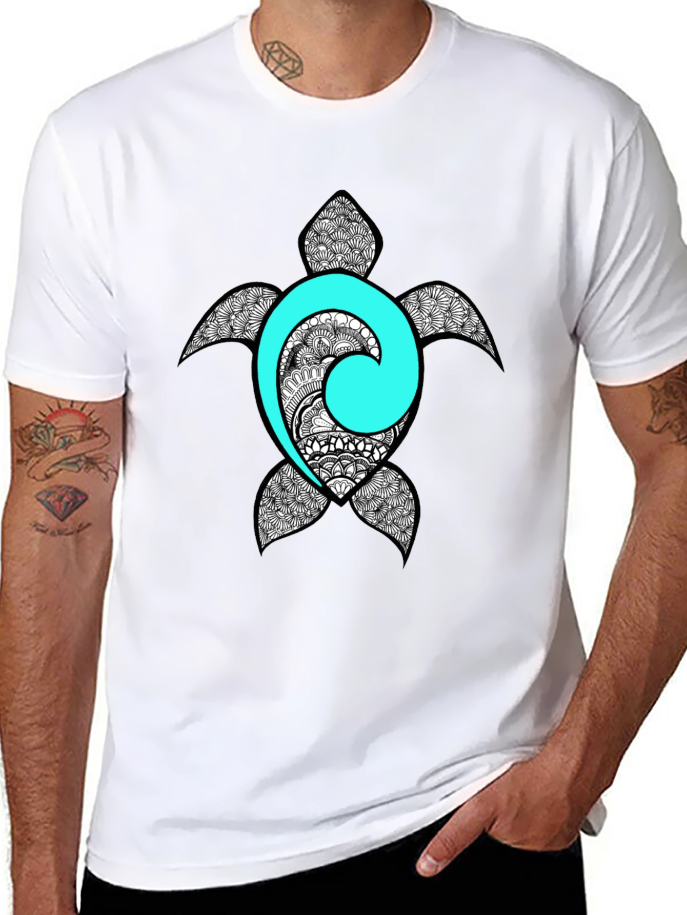 Sea Turtle Graphic Tee - Black T-Shirt