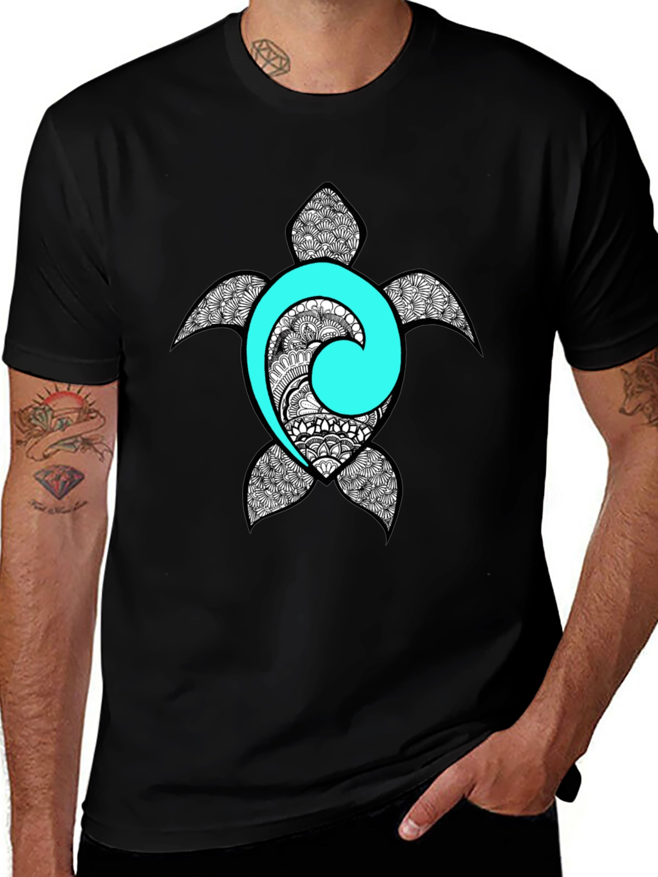 Sea Turtle Graphic Tee - Black T-Shirt
