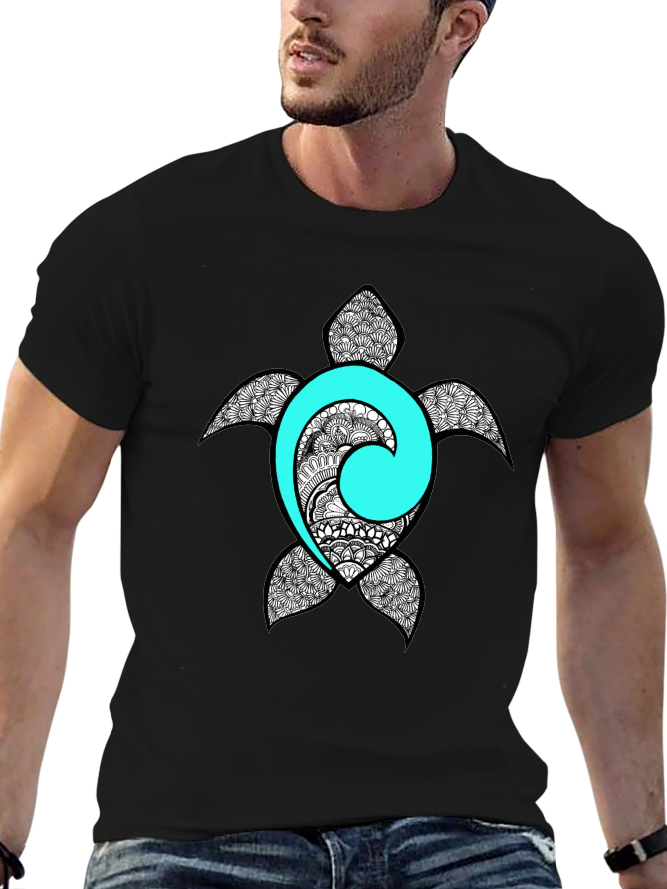 Sea Turtle Graphic Tee - Black T-Shirt