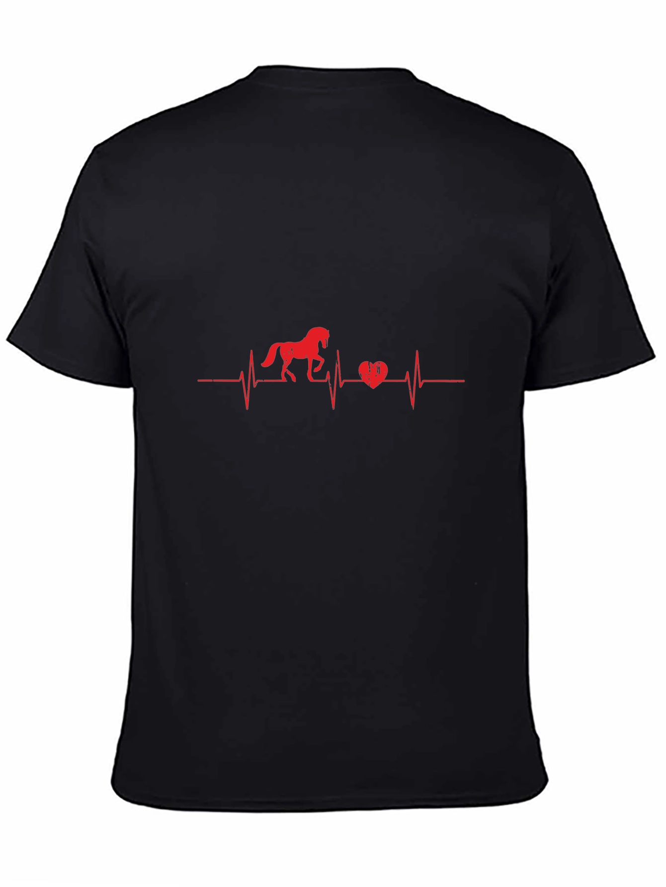 Horse Heartbeat Graphic Tee - Equestrian Lovers T-Shirt