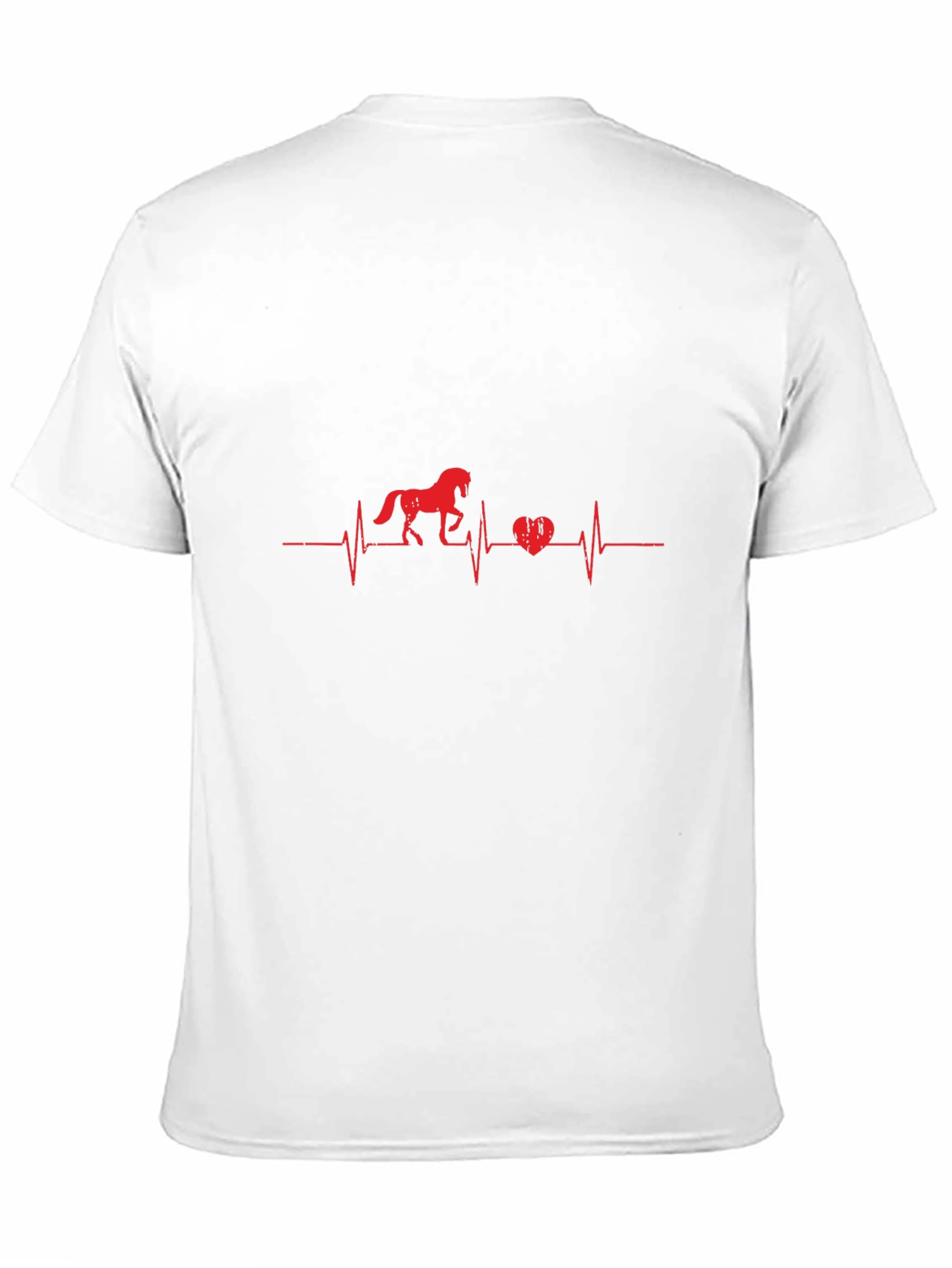Horse Heartbeat Graphic Tee - Equestrian Lovers T-Shirt