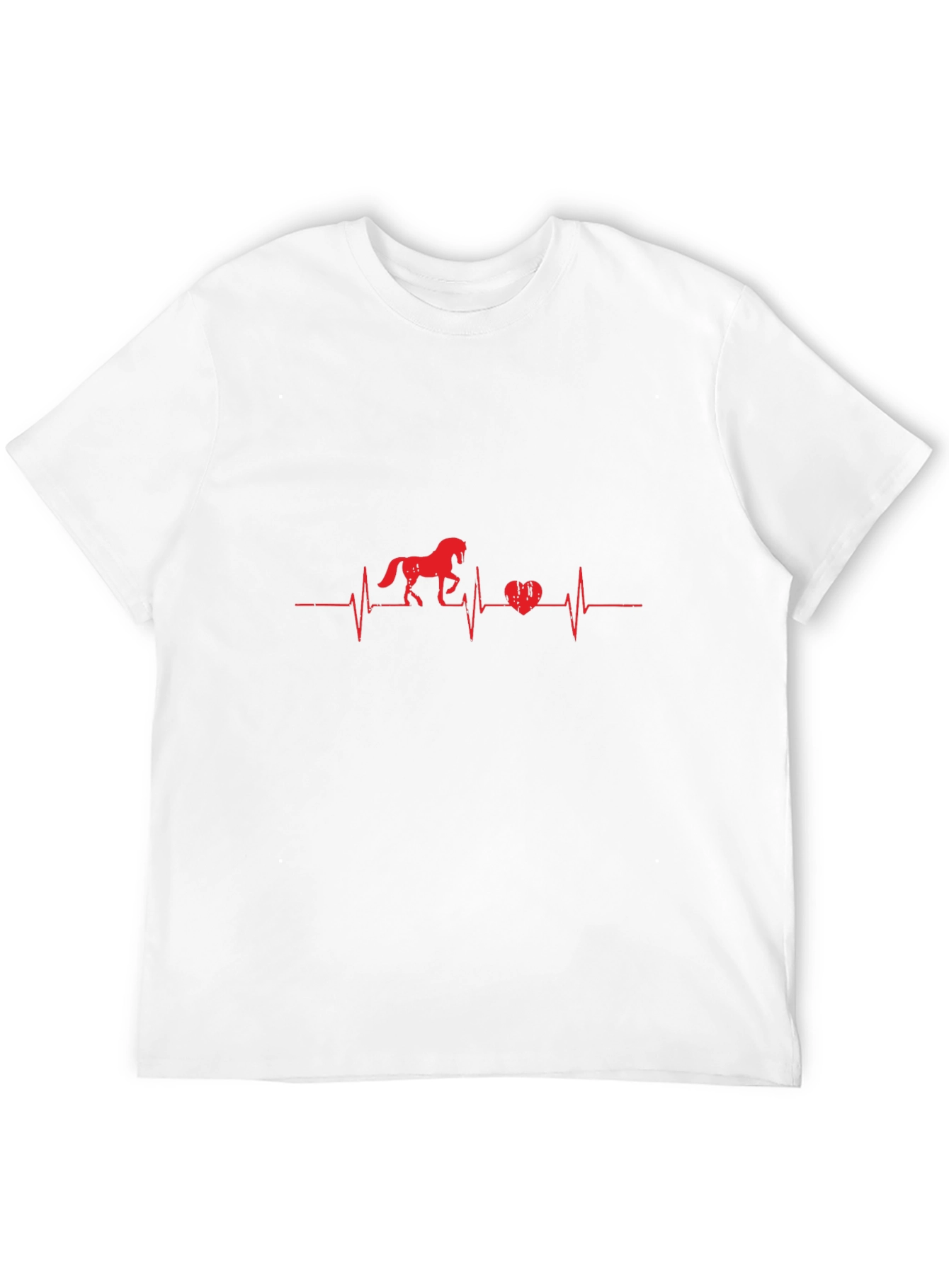 Horse Heartbeat Graphic Tee - Equestrian Lovers T-Shirt