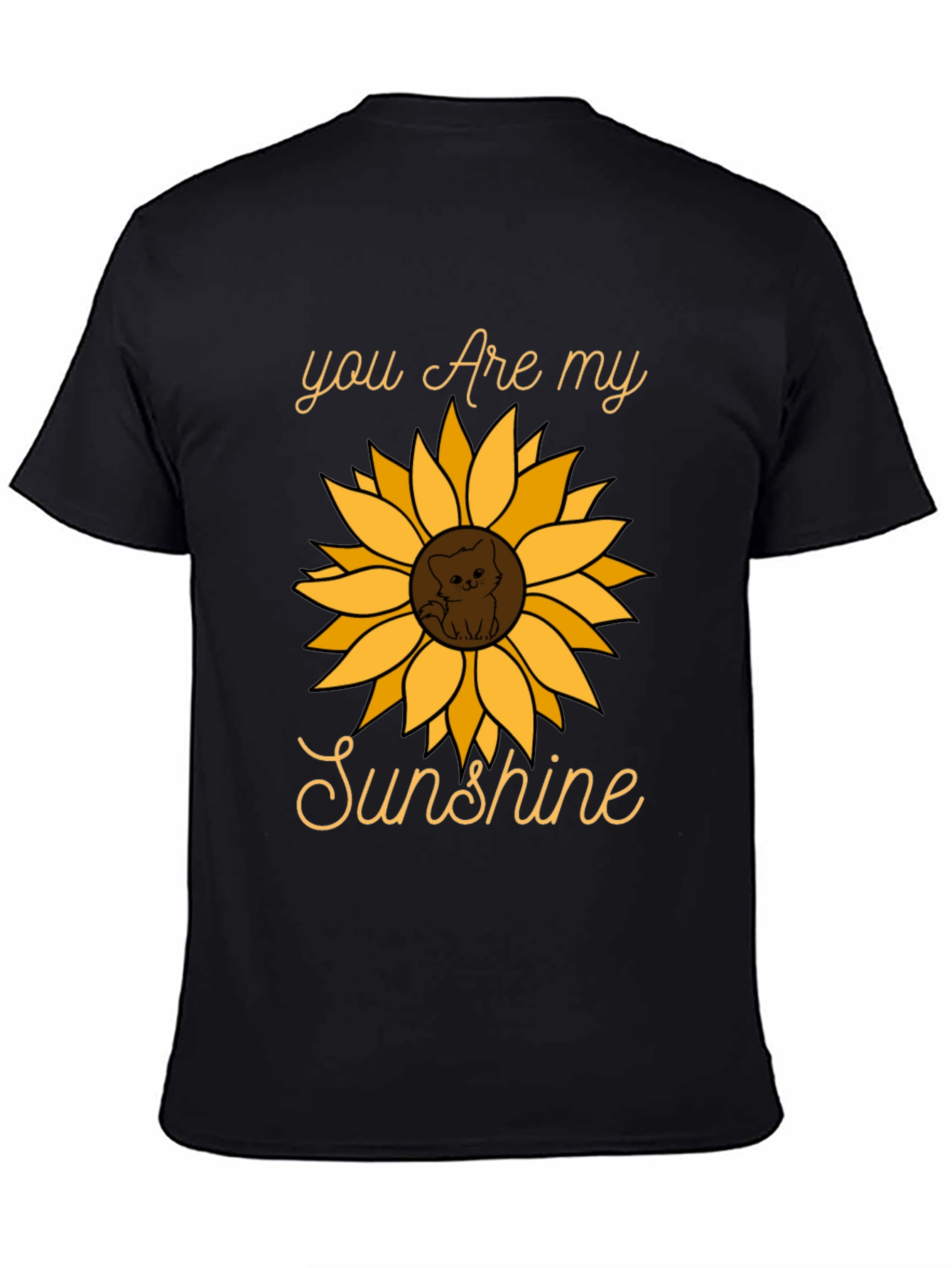 You Are My Sunshine Sunflower Cat Graphic Tee