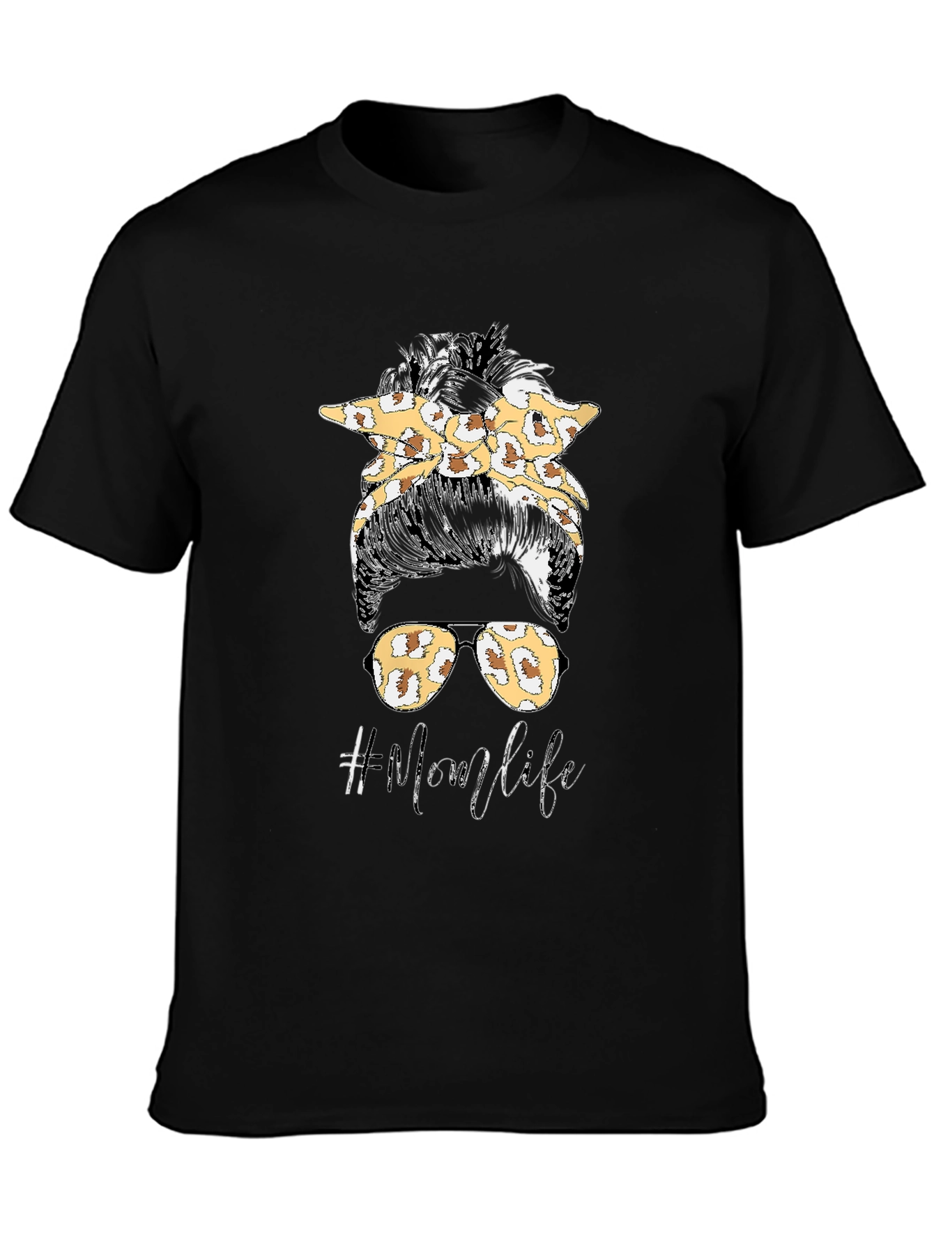 Mom Life Leopard Print Graphic Tee