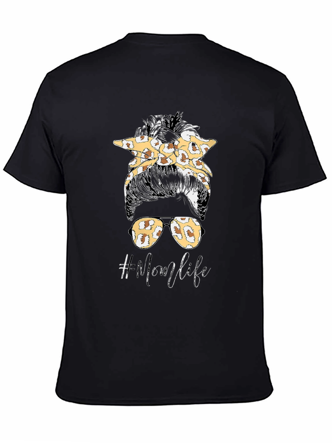 Mom Life Leopard Print Graphic Tee