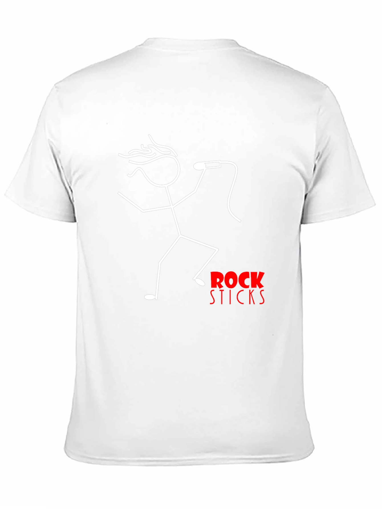 Rock Sticks Graphic Tee - Black Cotton T-Shirt