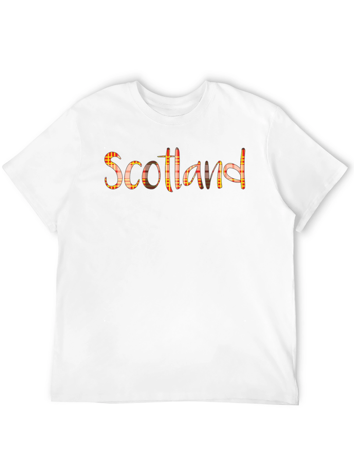 Scotland Plaid Print Graphic Tee