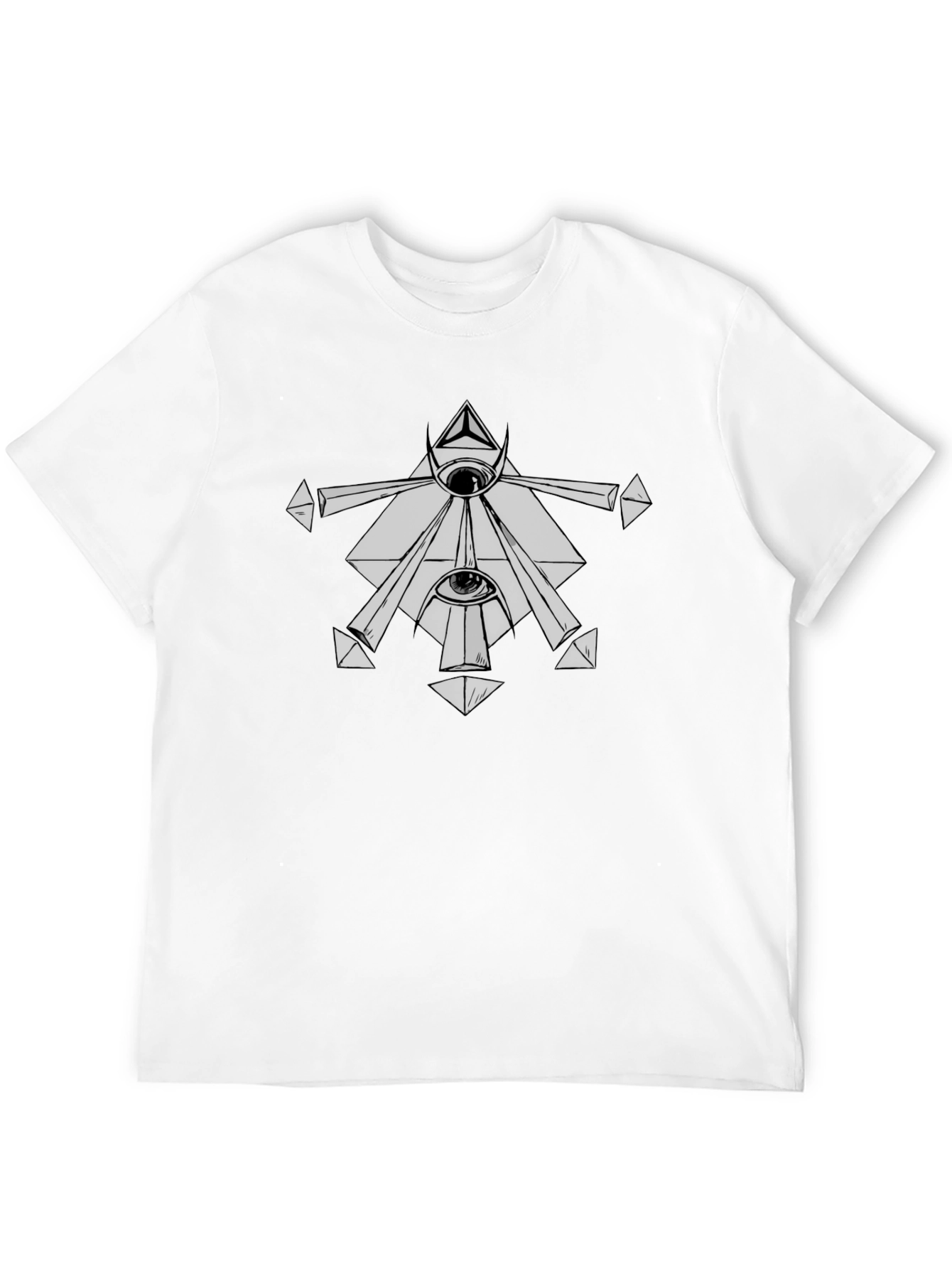 Occult Symbol Graphic Print Black T-Shirt