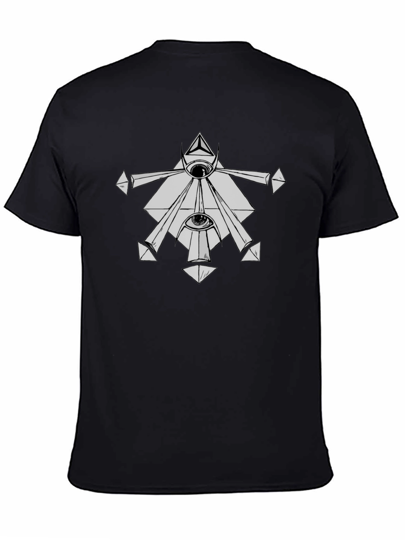 Occult Symbol Graphic Print Black T-Shirt