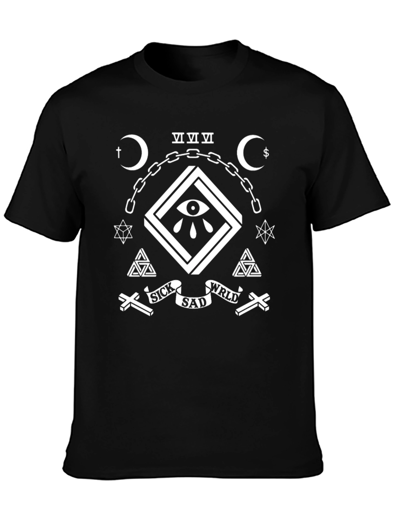 Sick Sad WRLD Graphic Tee - Black Cotton T-Shirt