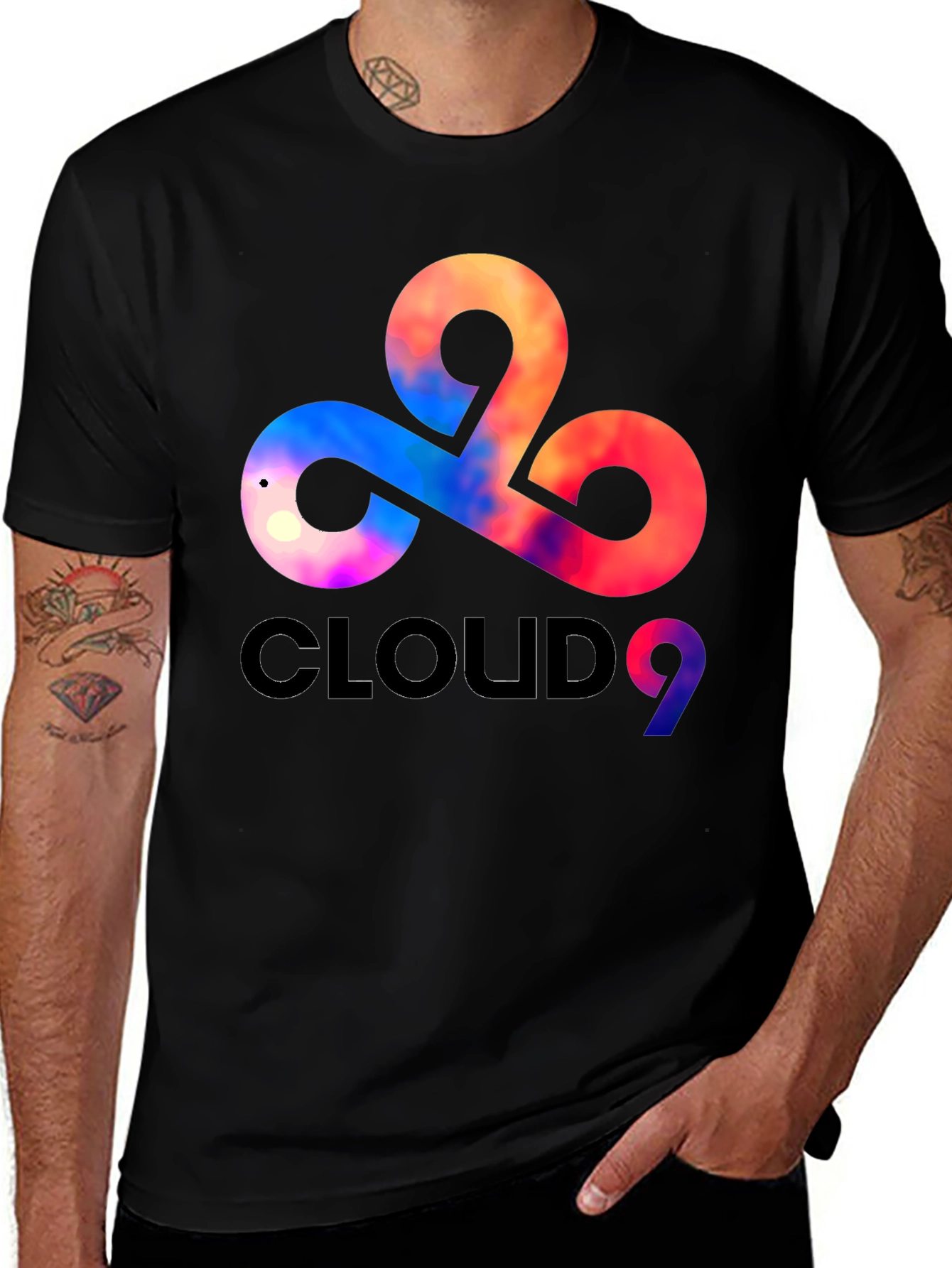 Cloud9 Graphic Print Mens Black T-Shirt