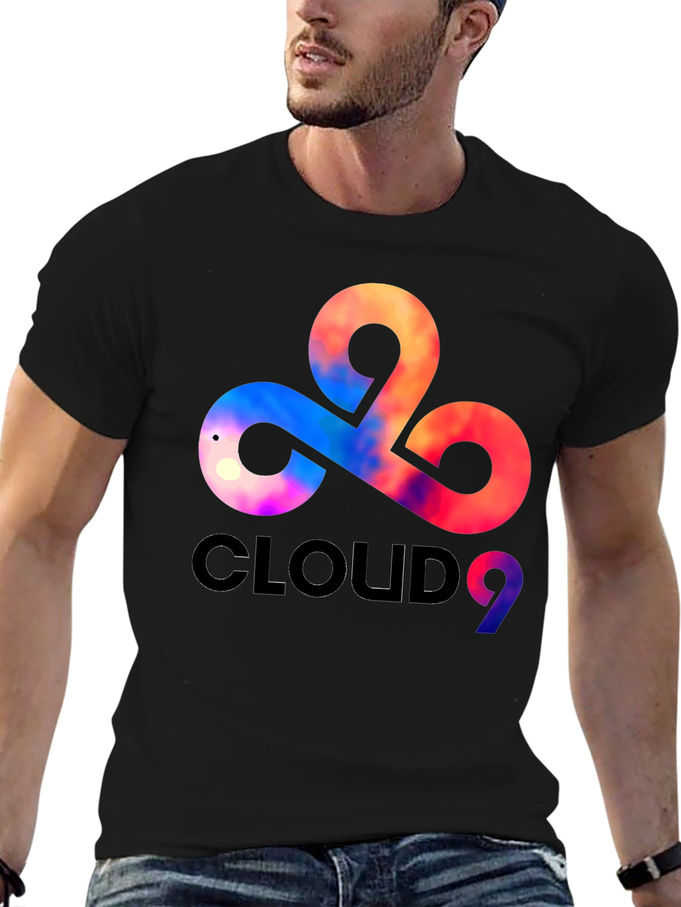 Cloud9 Graphic Print Mens Black T-Shirt