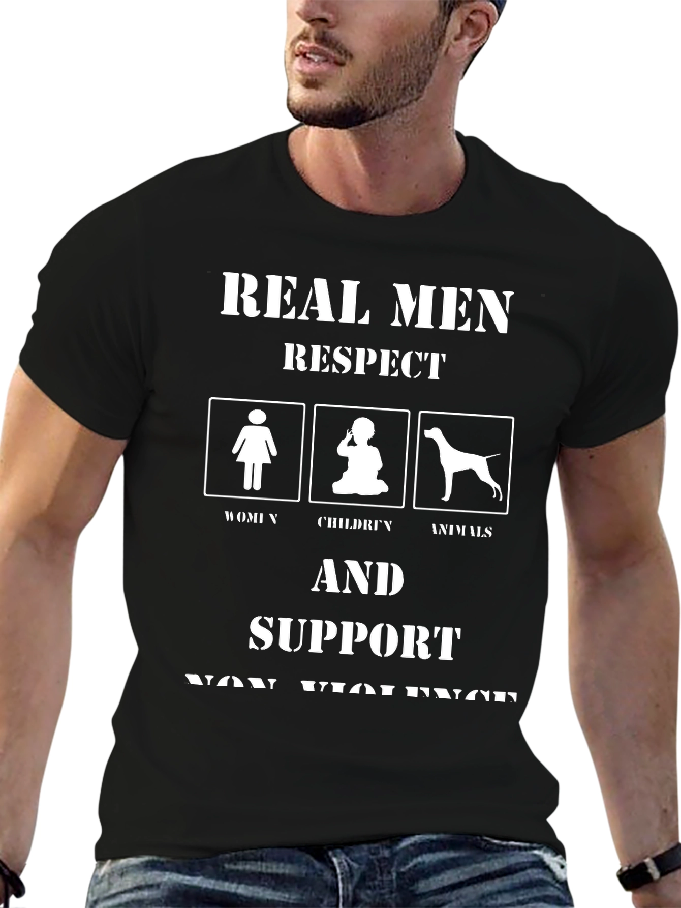 Respect Non-Violence Mens T-Shirt
