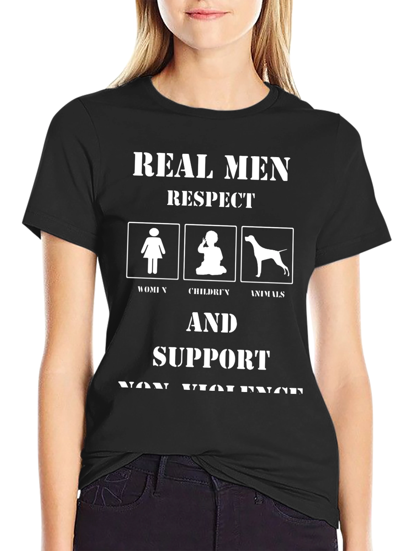 Respect Non-Violence Mens T-Shirt