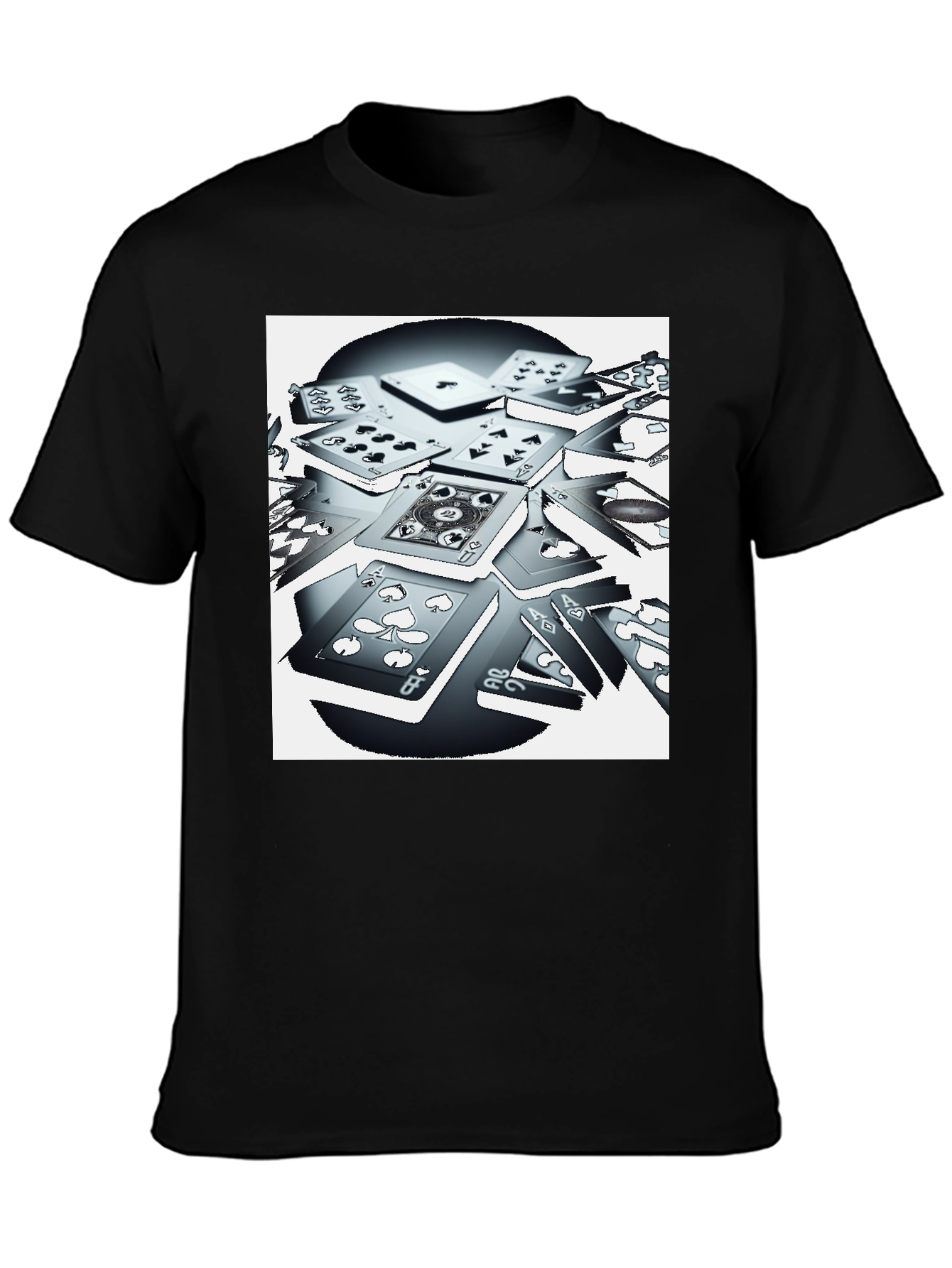 Playing Card Graphic Tee - Black