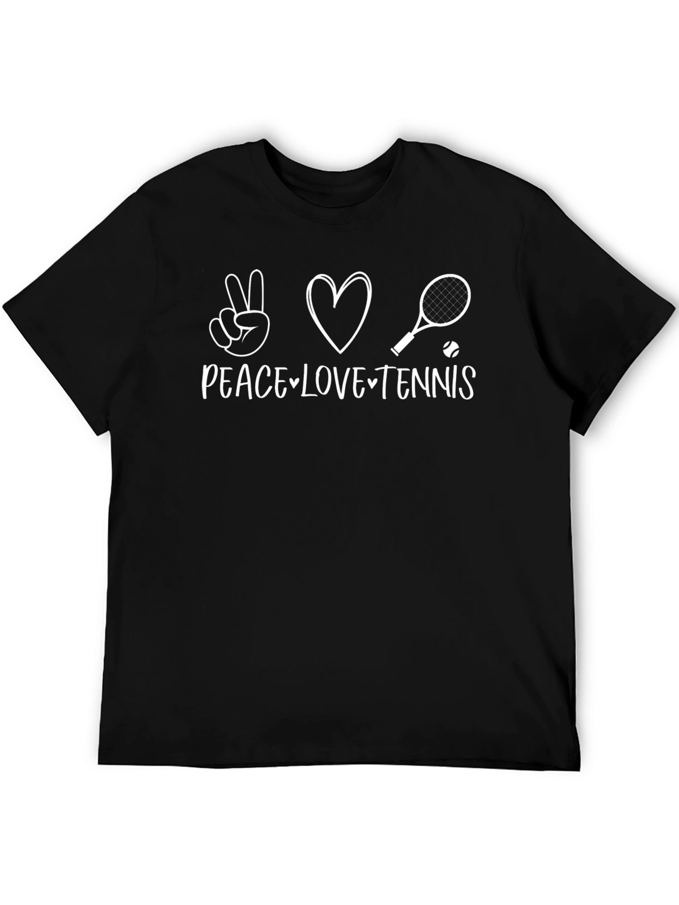 Peace Love Tennis Graphic T-Shirt