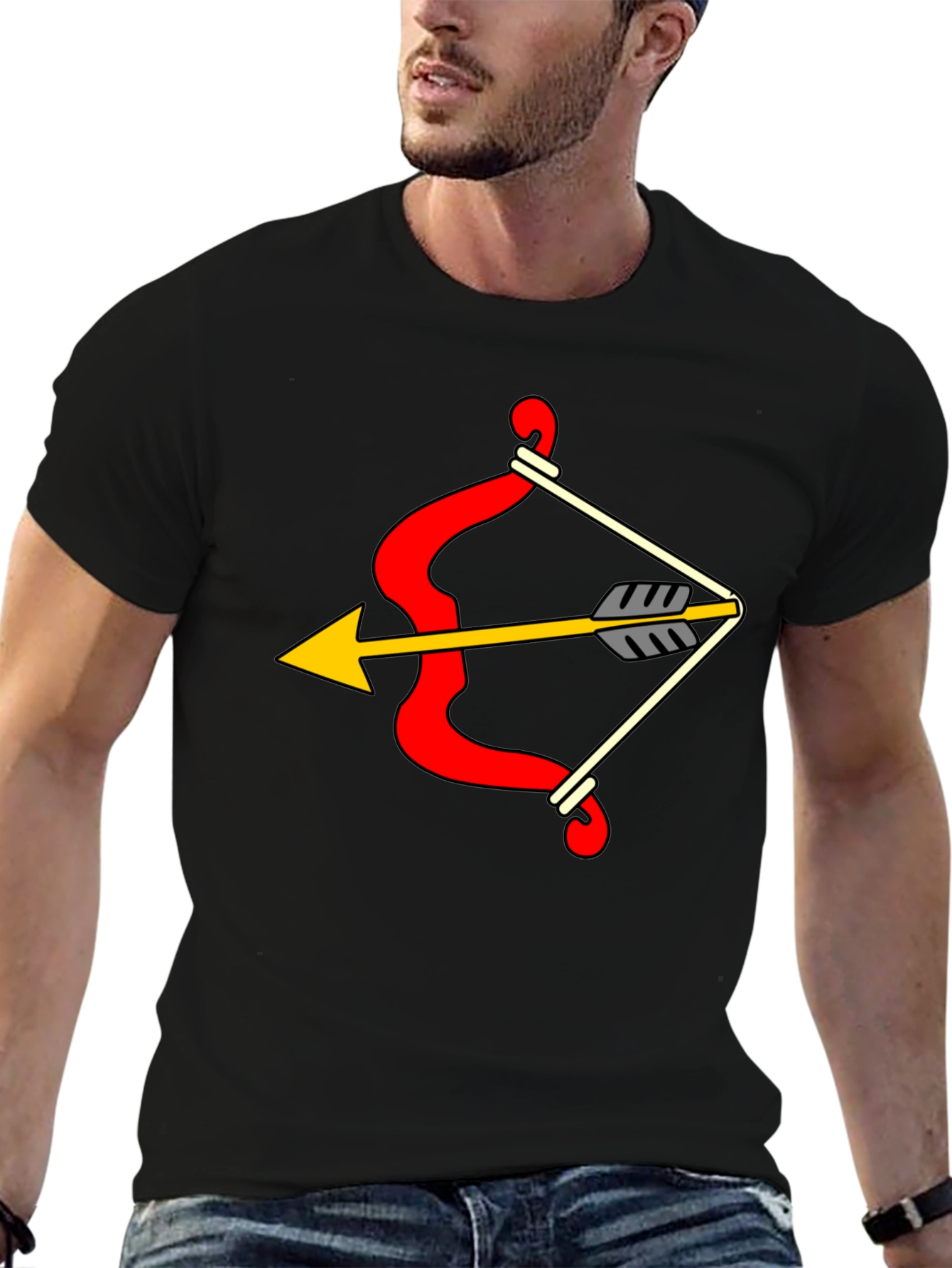 Bow and Arrow Graphic Tee - Novelty Design T-Shirt