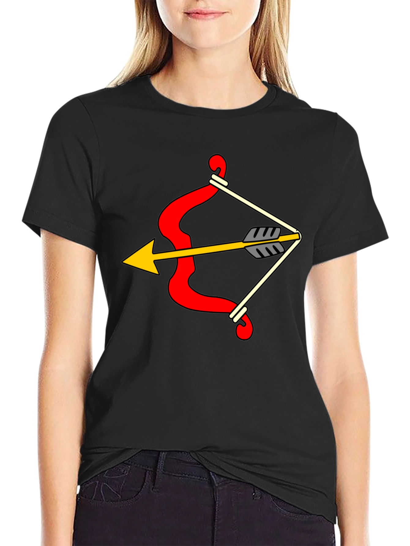 Bow and Arrow Graphic Tee - Novelty Design T-Shirt