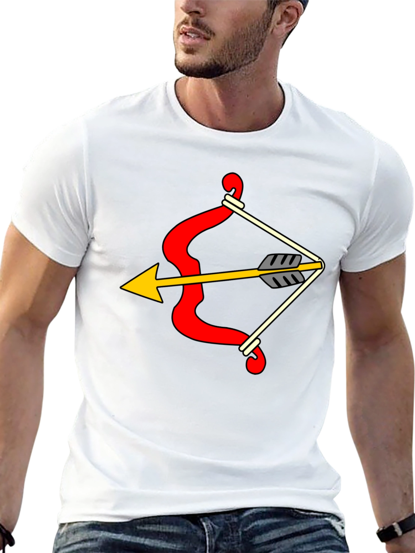 Bow and Arrow Graphic Tee - Novelty Design T-Shirt