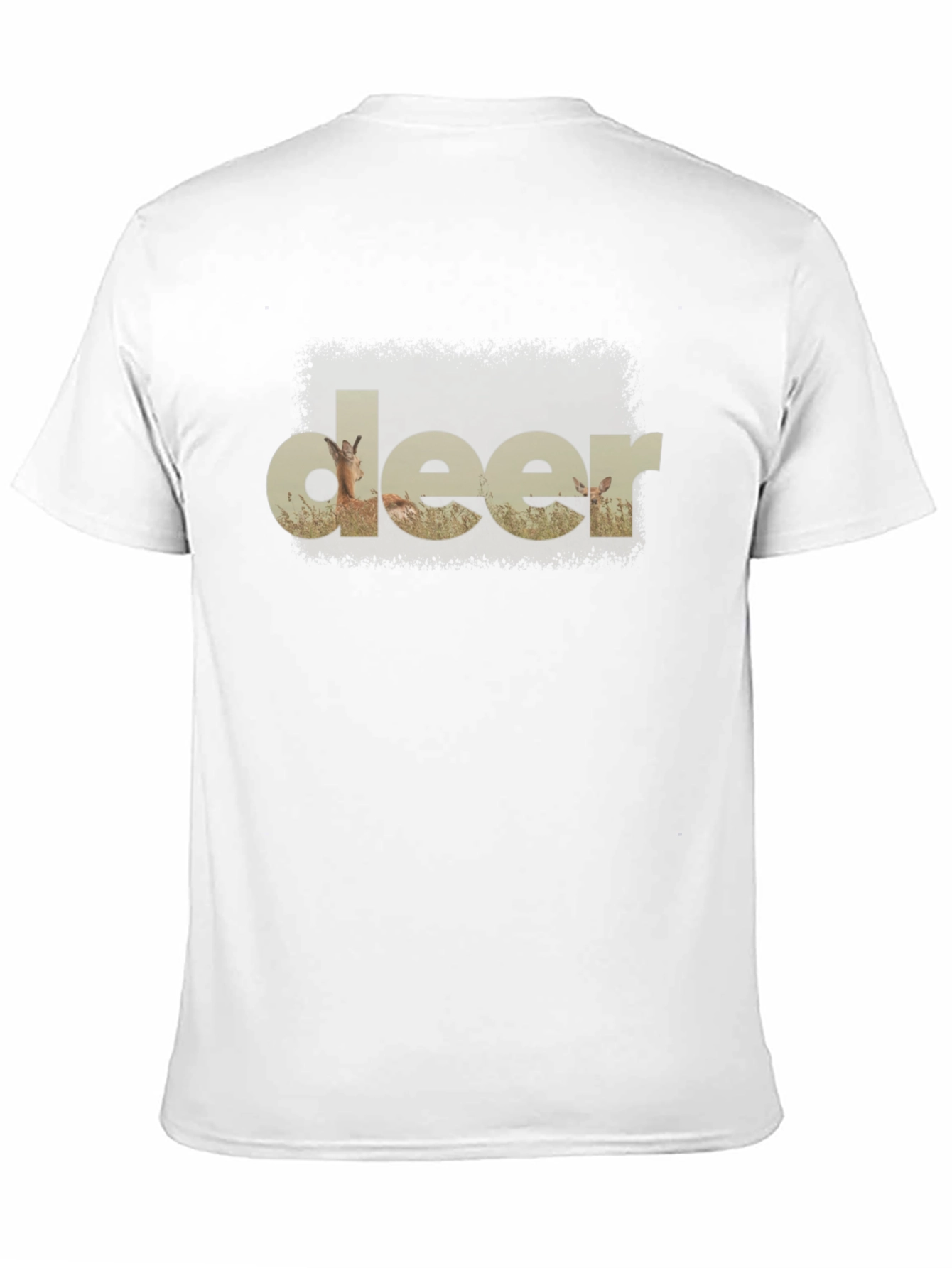 Deer Graphic Print Black T-Shirt