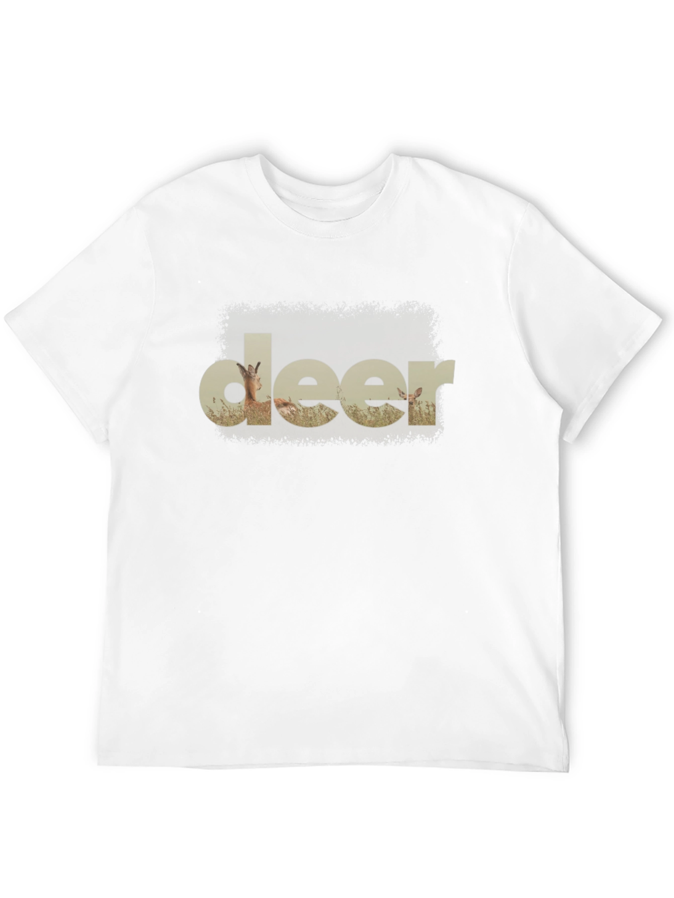 Deer Graphic Print Black T-Shirt