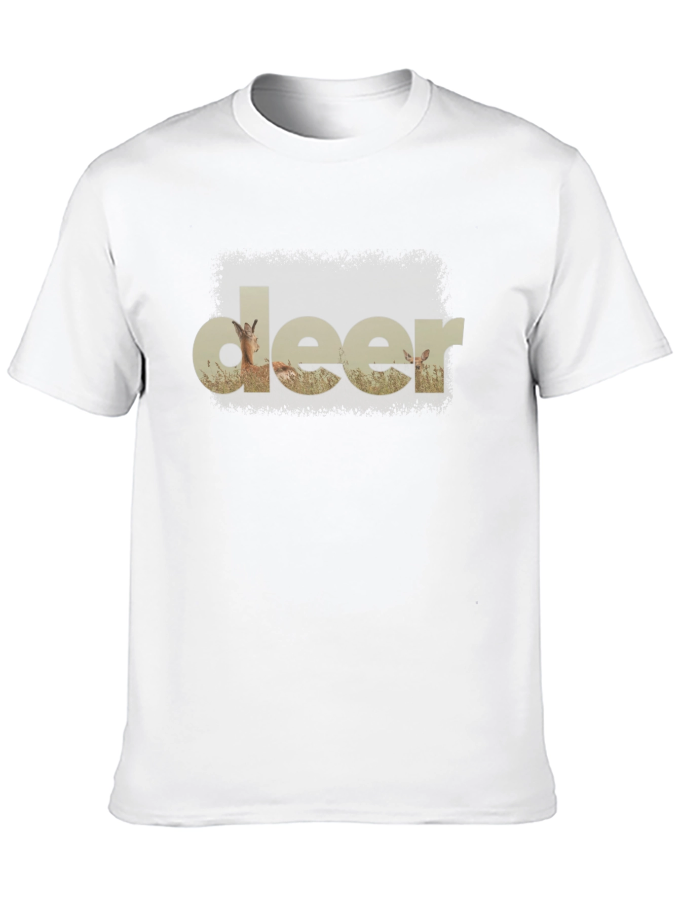 Deer Graphic Print Black T-Shirt