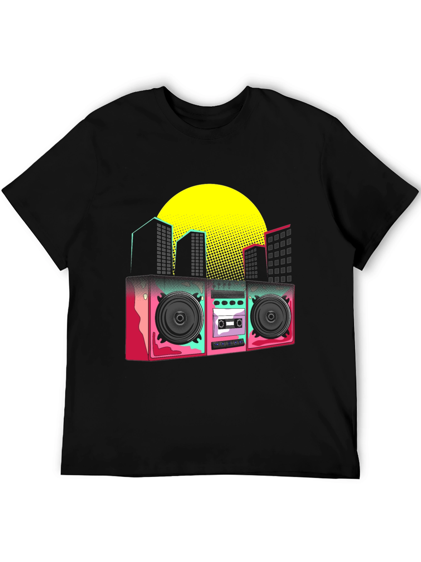 Retro Boombox Graphic T-Shirt
