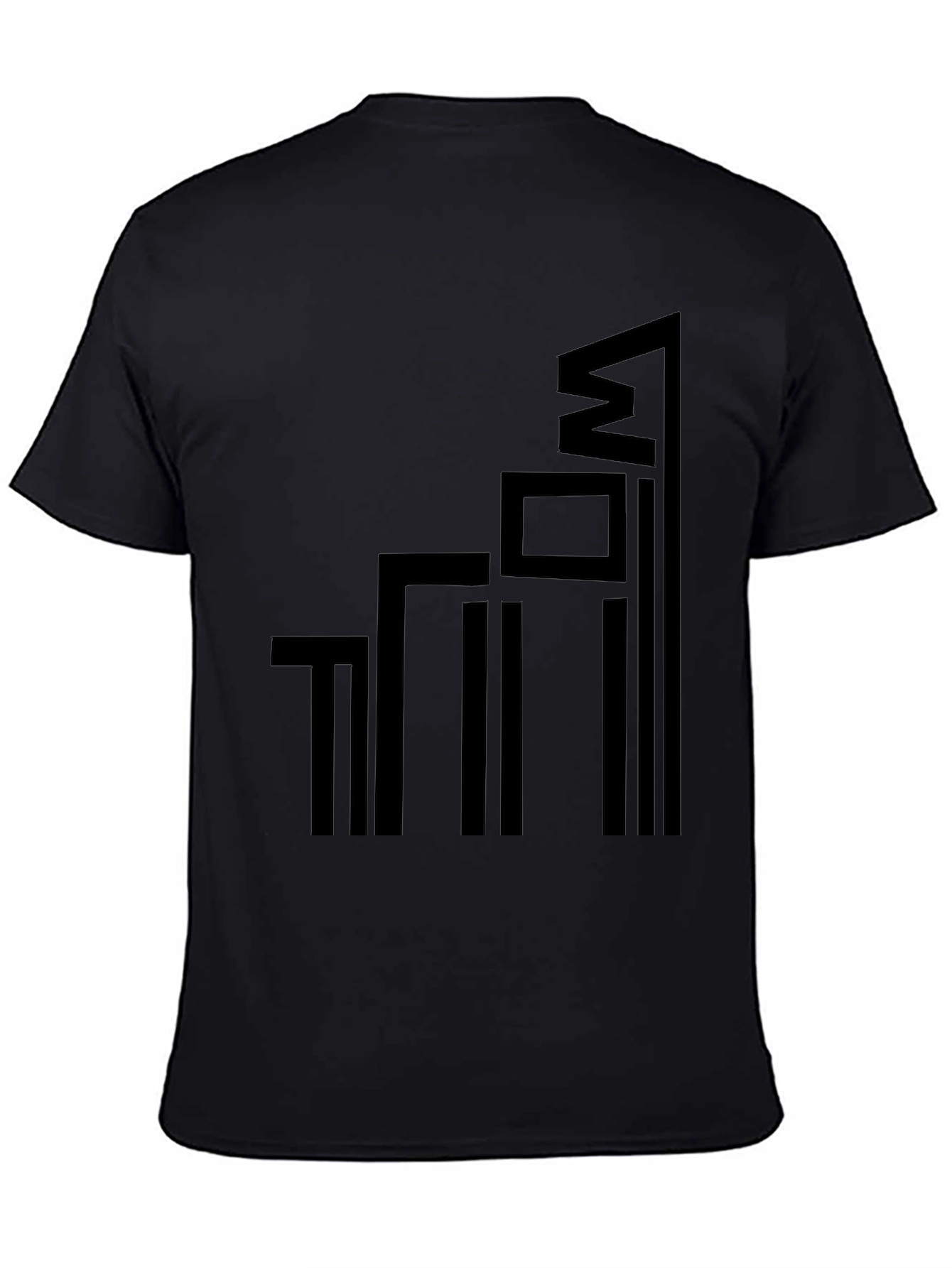 Modern Geometric Black Graphic Tee