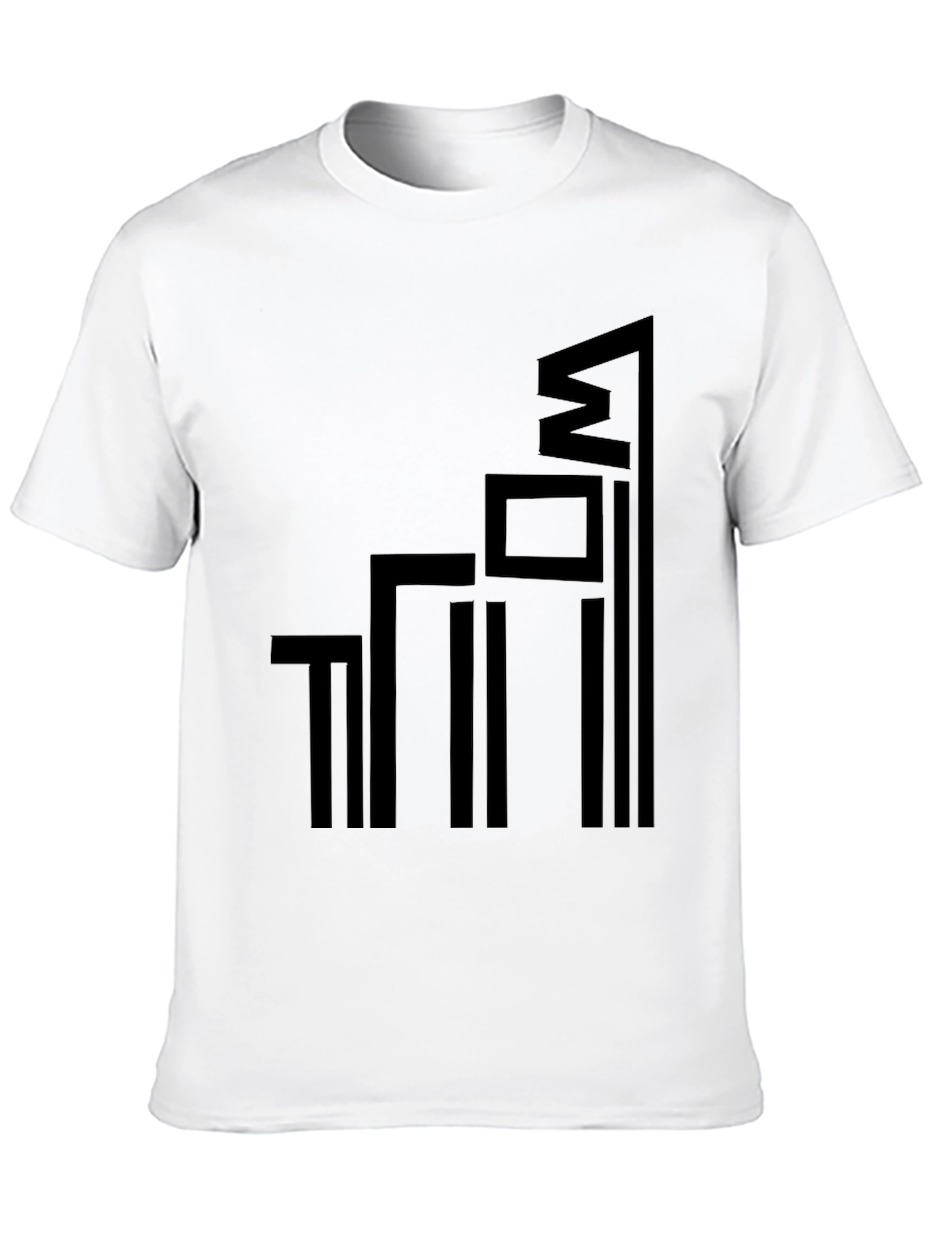 Modern Geometric Black Graphic Tee