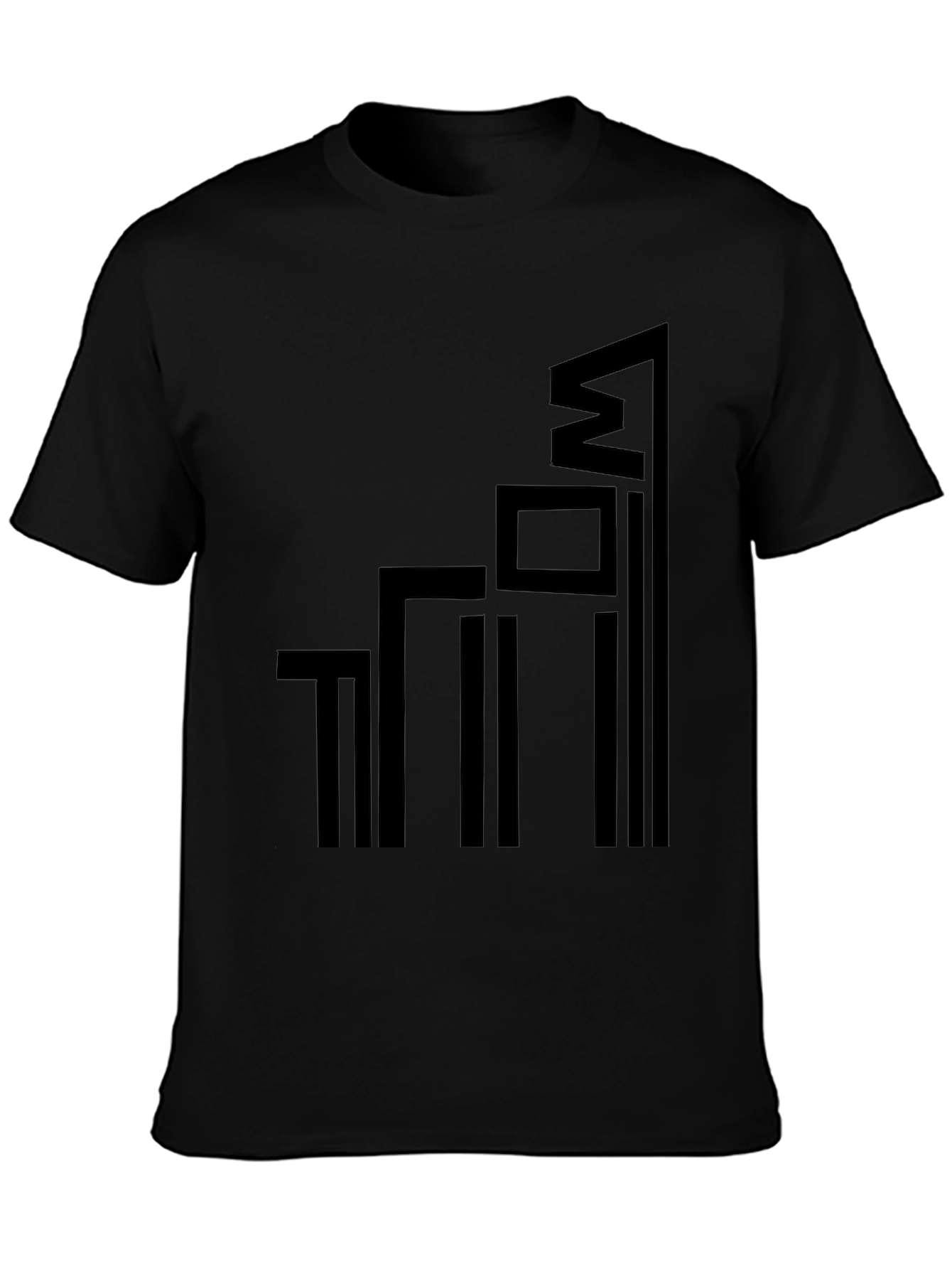 Modern Geometric Black Graphic Tee