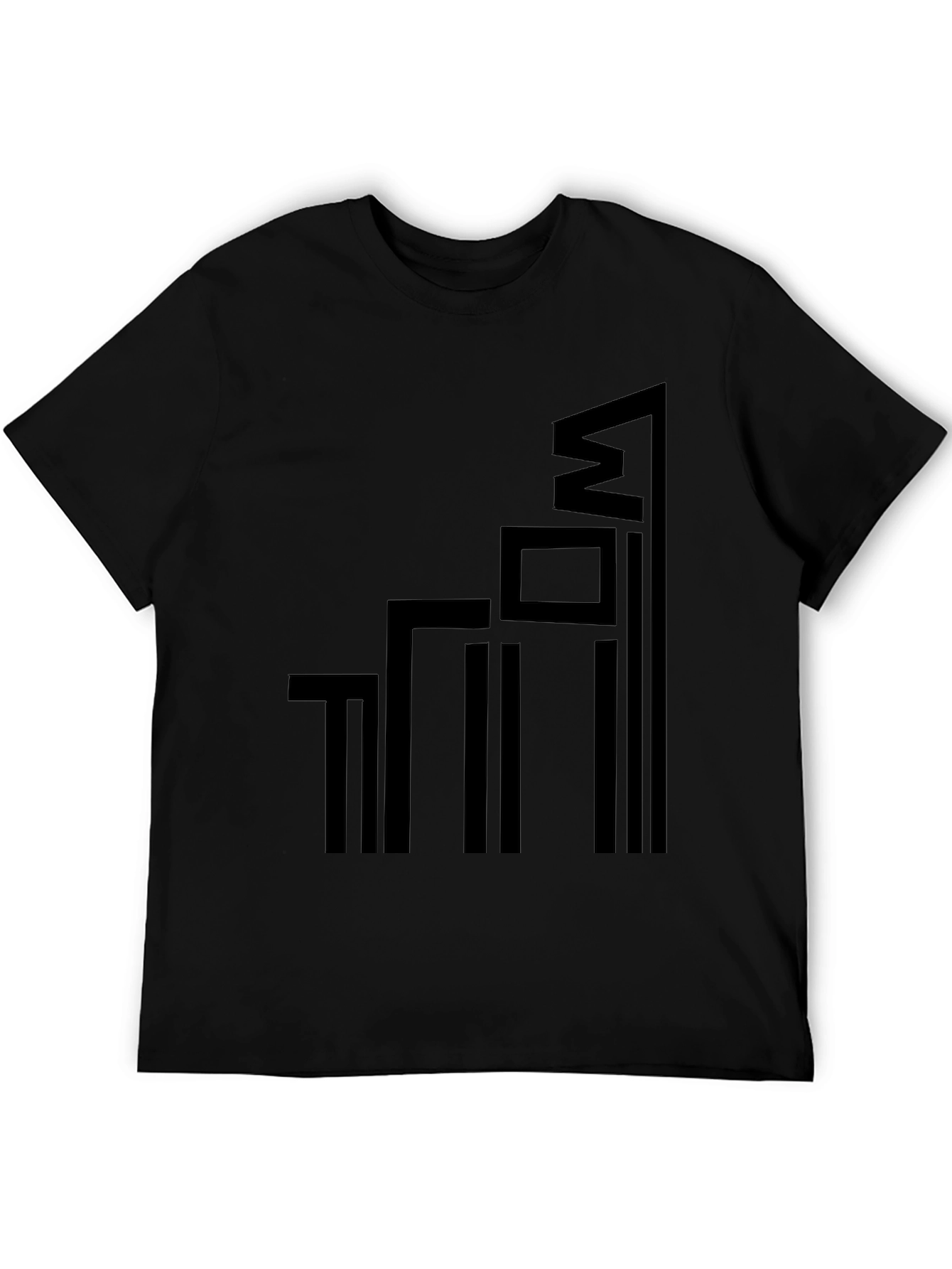 Modern Geometric Black Graphic Tee