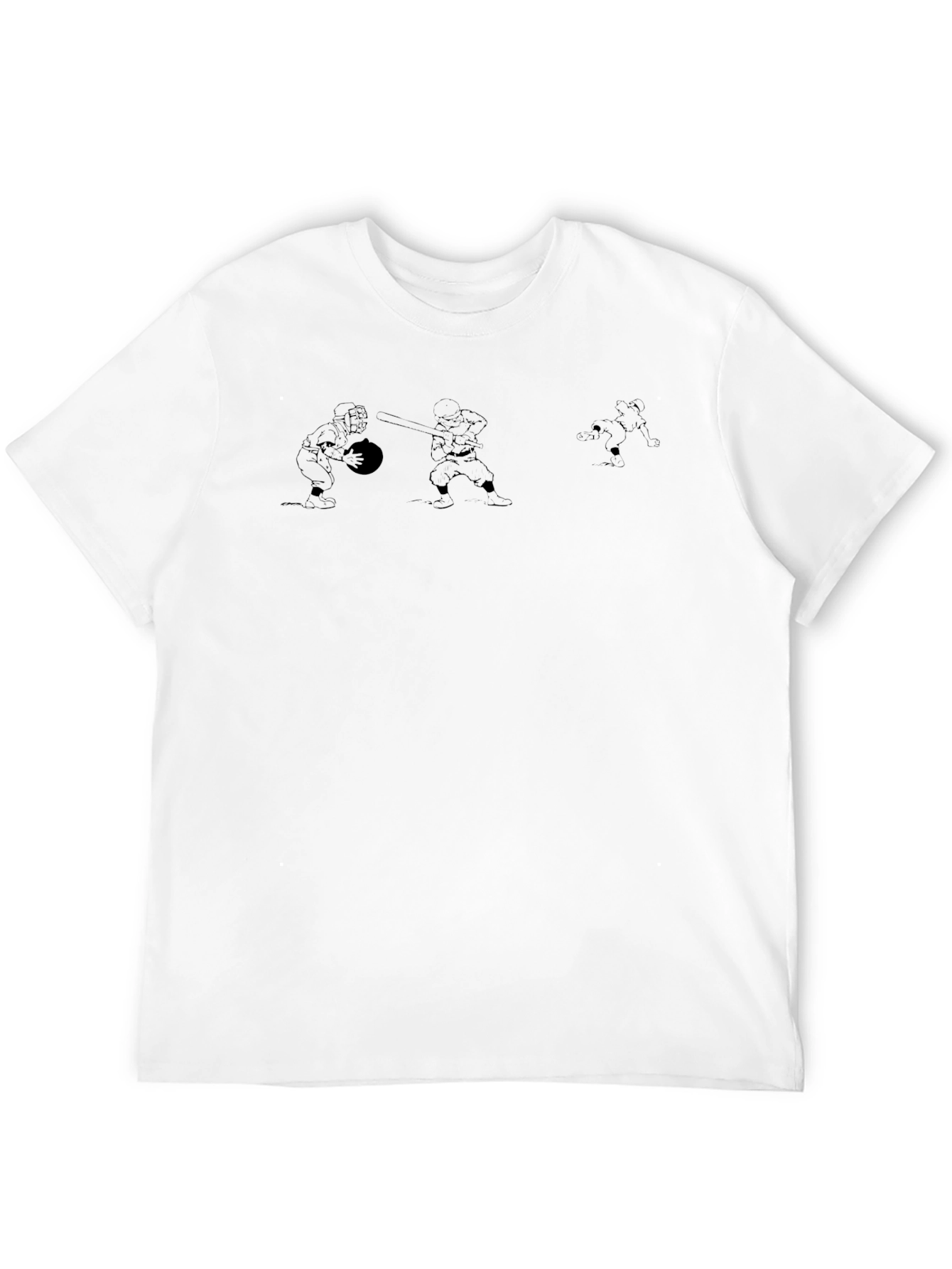 Black Graphic Print Crew Neck Tee