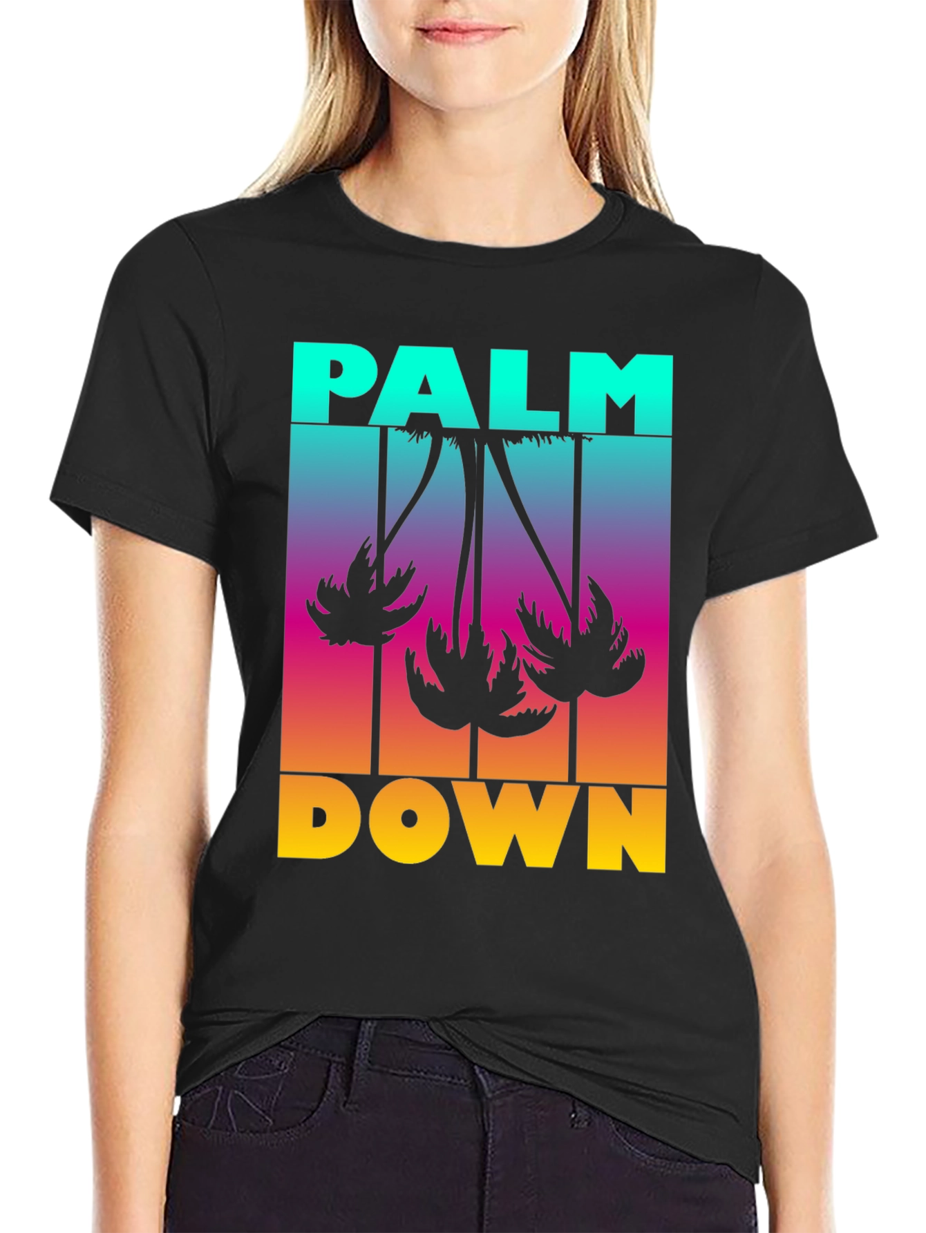 Palm Down Graphic T-Shirt - Black