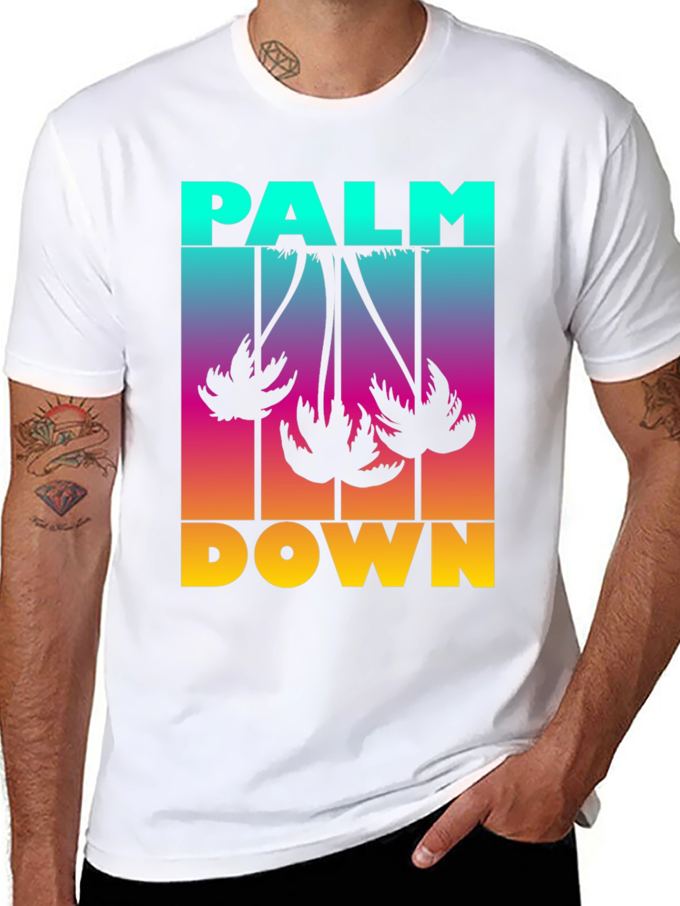 Palm Down Graphic T-Shirt - Black