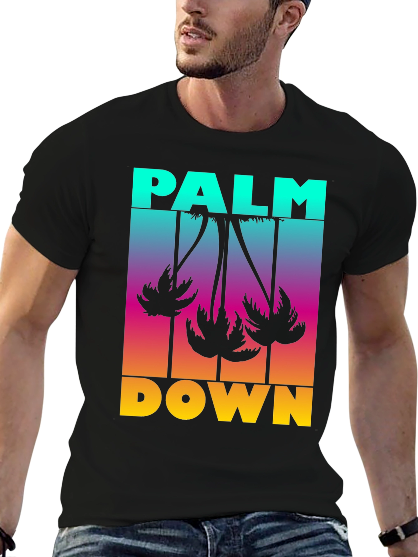 Palm Down Graphic T-Shirt - Black